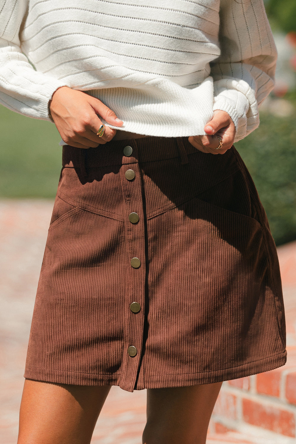 Good for the Soul Brown Mini Skirt