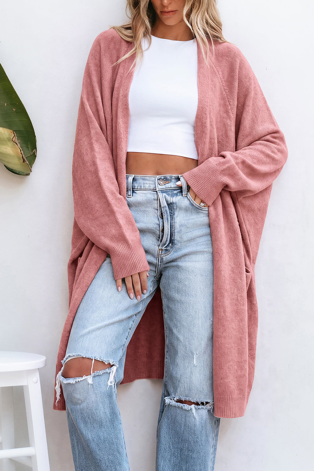In No Hurry Pink Cardigan