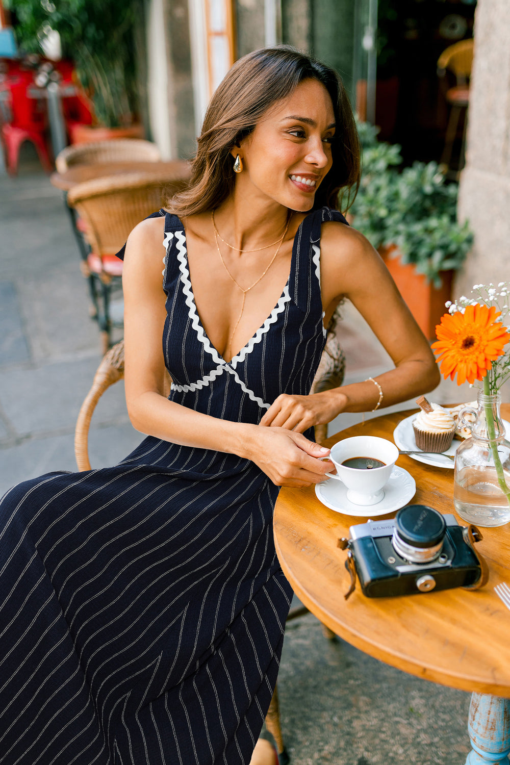 Paradise Valley Striped Midi Dress
