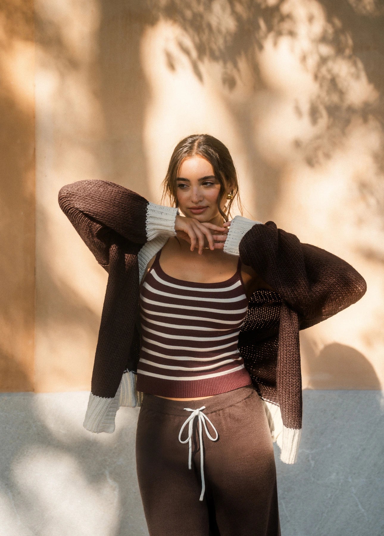 Cinnamon Chai Colorblock Cardigan