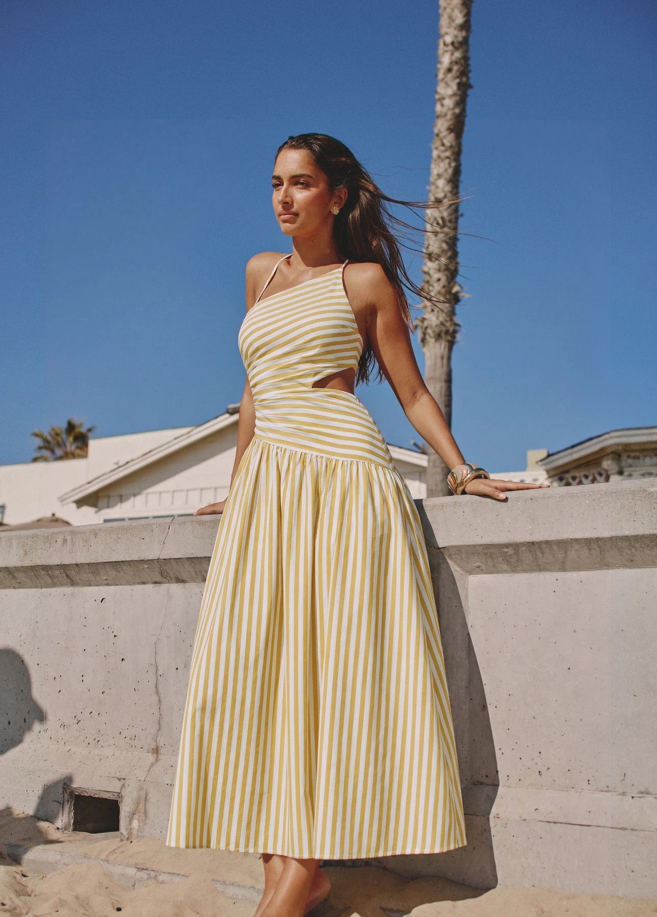 Good as Gold Striped Maxi Dress