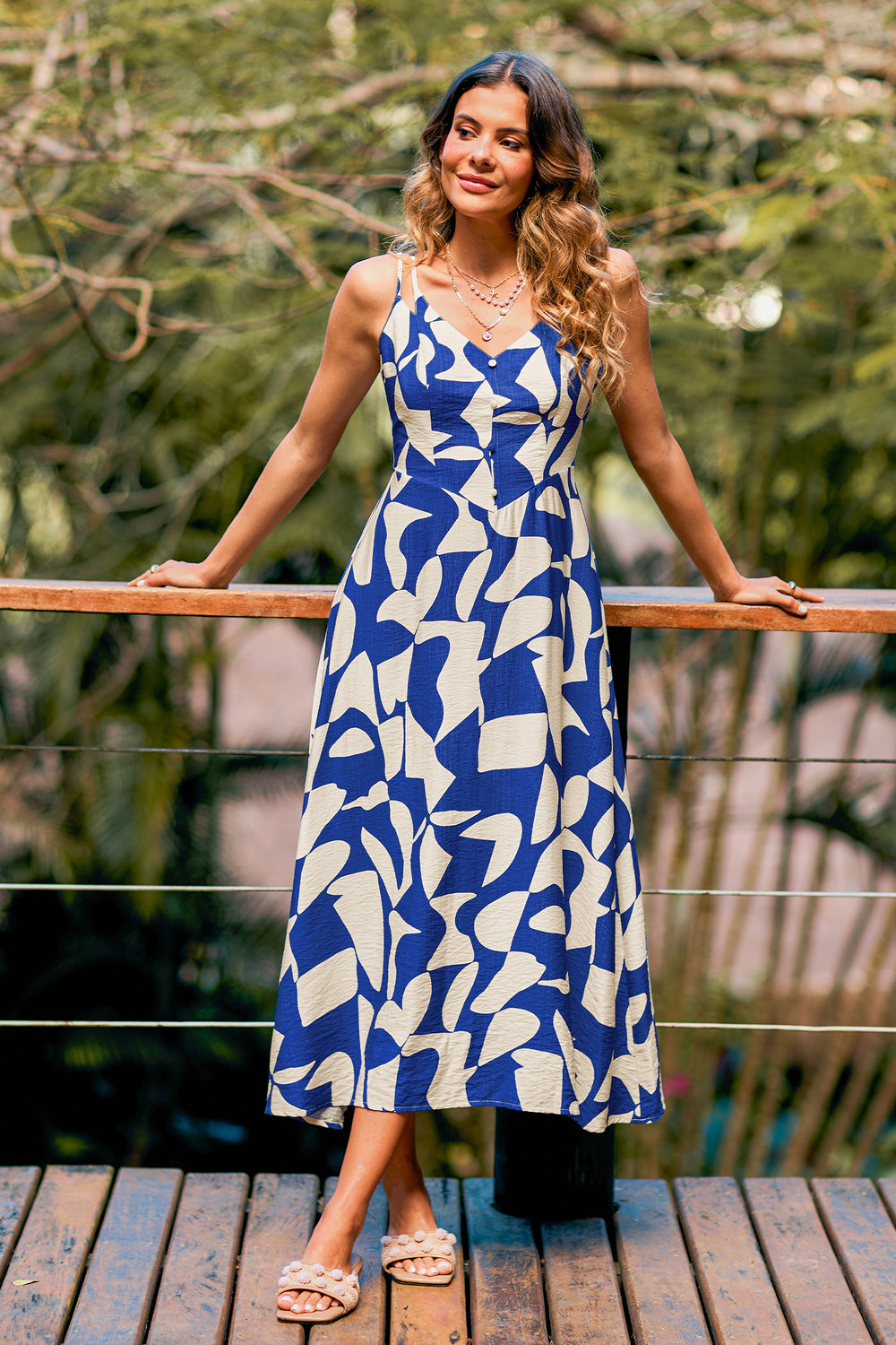 All Day Long Tropical Maxi Dress