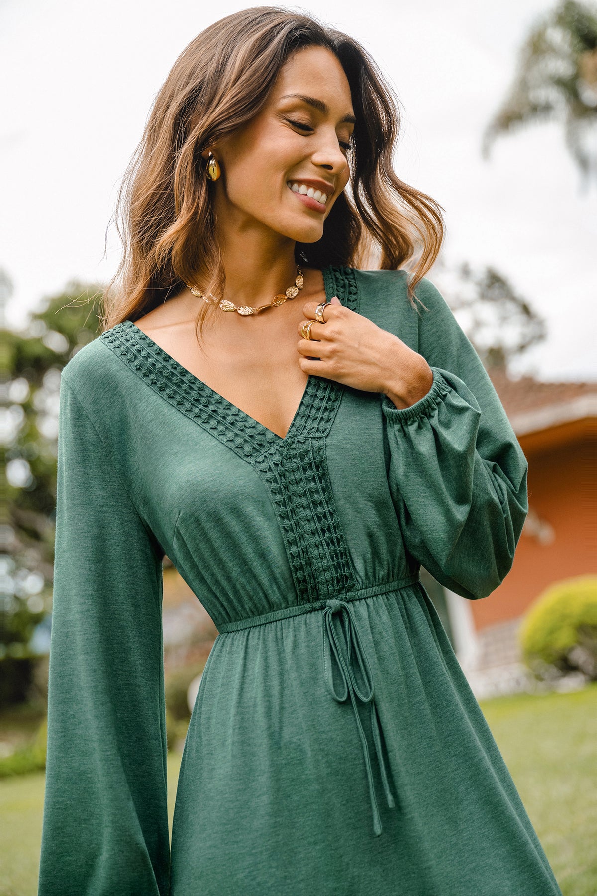 All Good Green Mini Dress