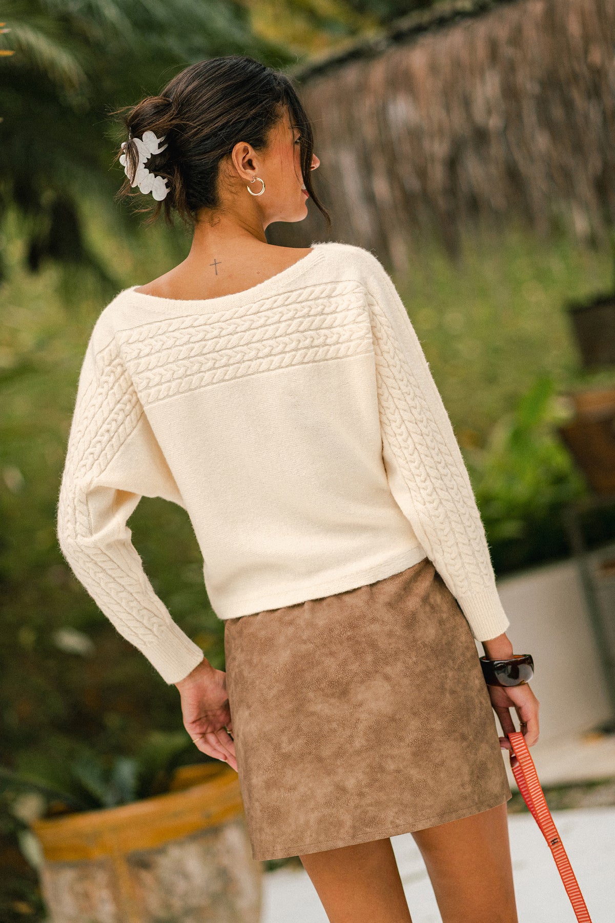 Along the Way Beige Sweater
