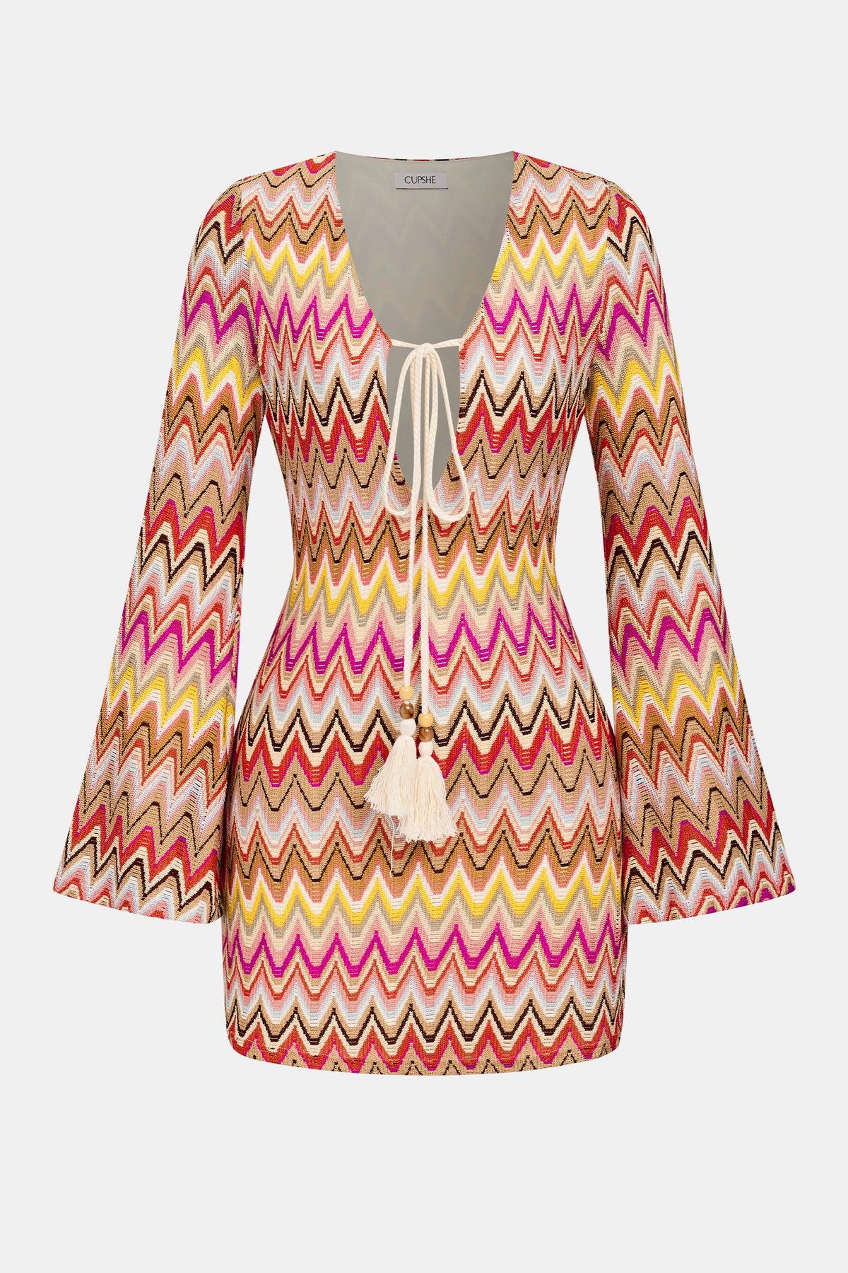 Alpine Glow Chevron Mini Dress