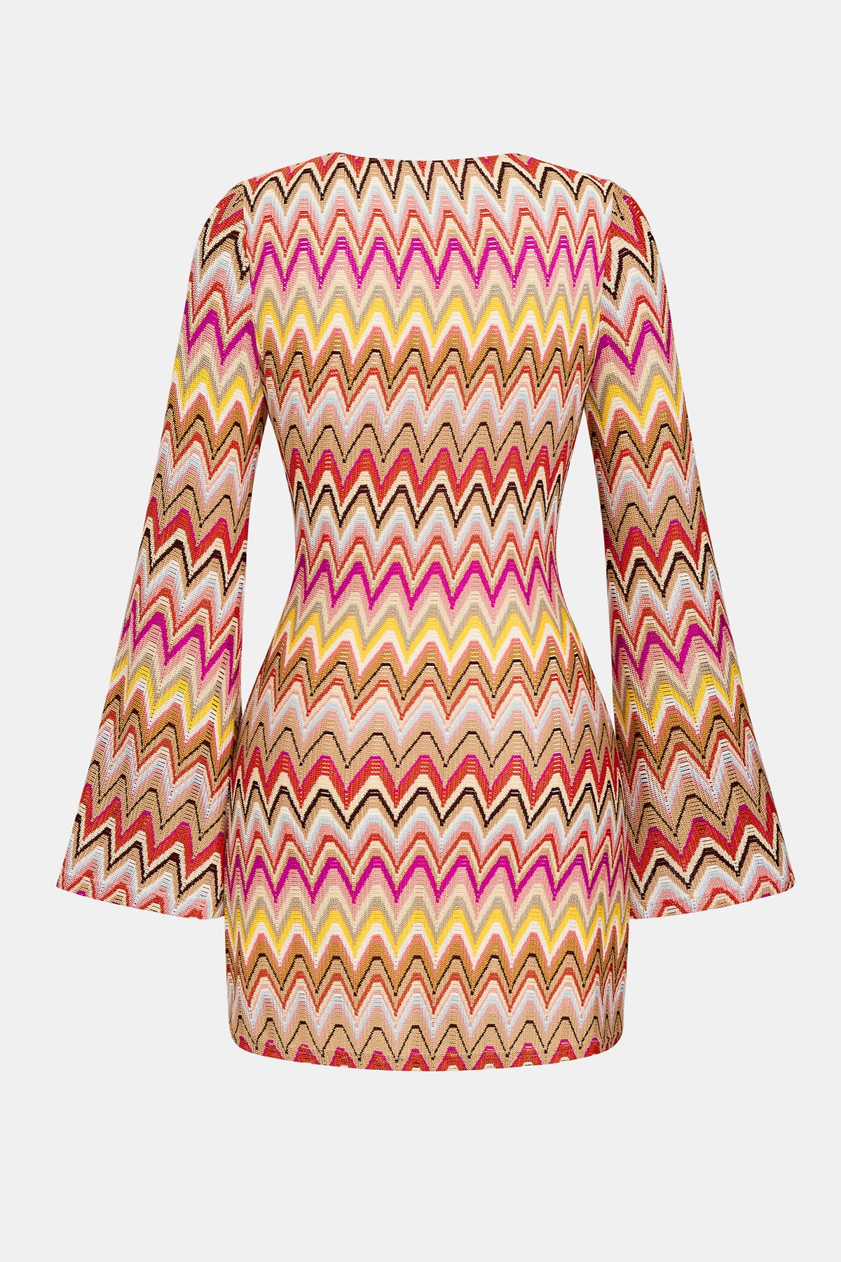Alpine Glow Chevron Mini Dress