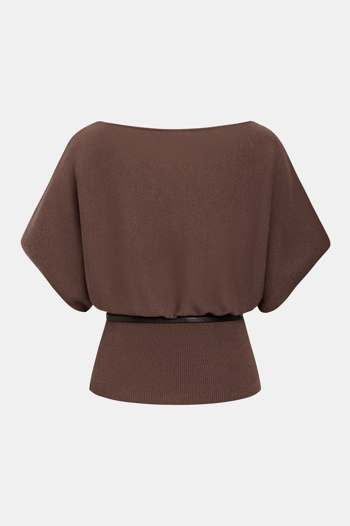 Alpine Retreat Belt Brown Sweater