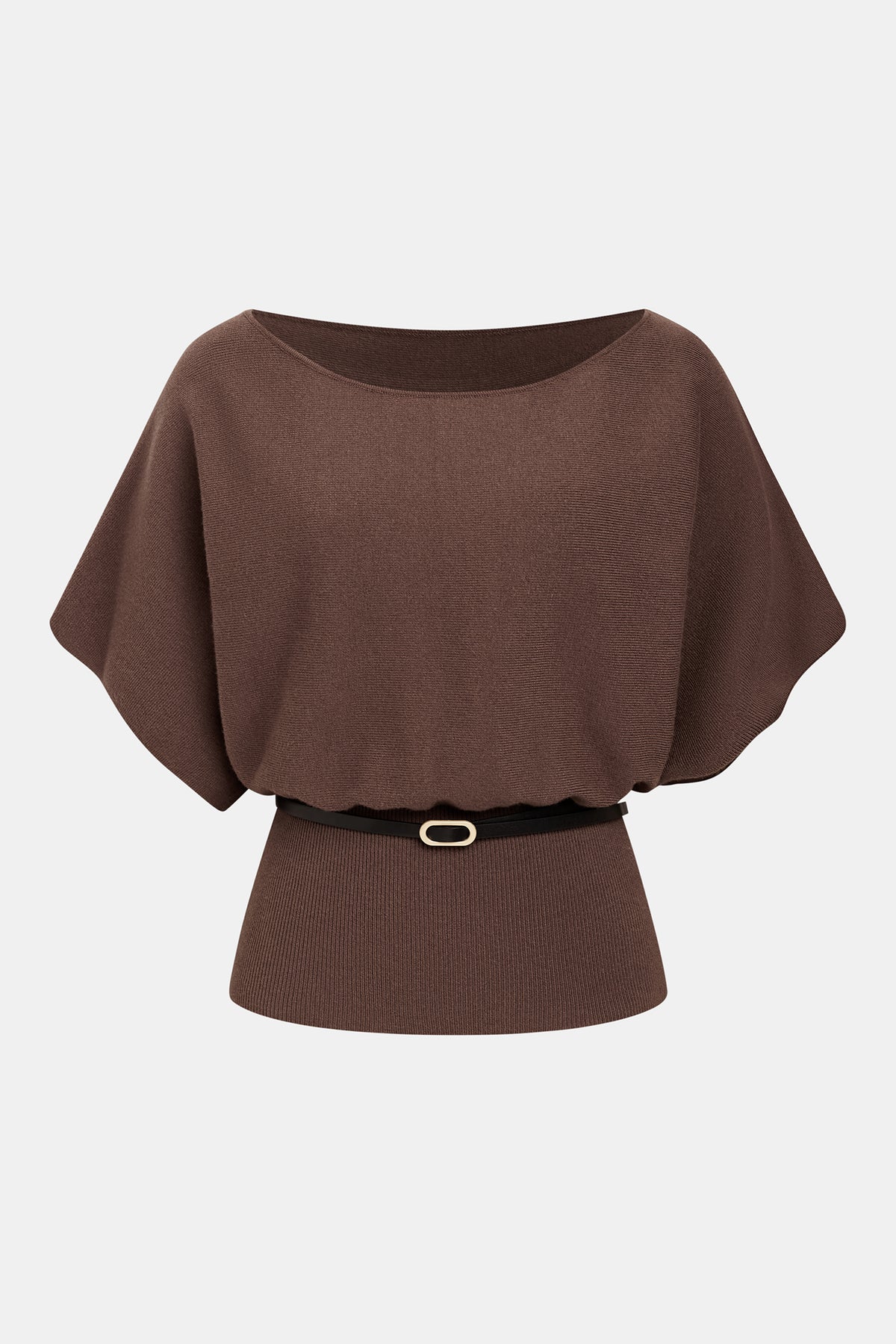 Alpine Retreat Belt Brown Sweater