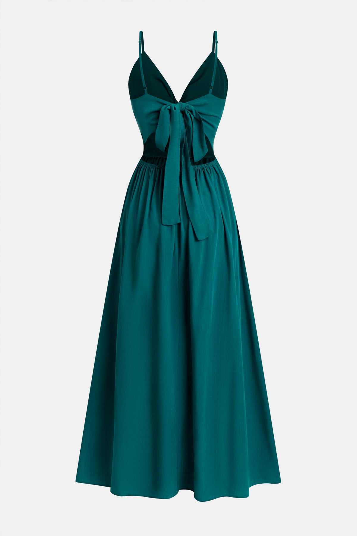 Aqua Front Twist & Keyhole Maxi Dress
