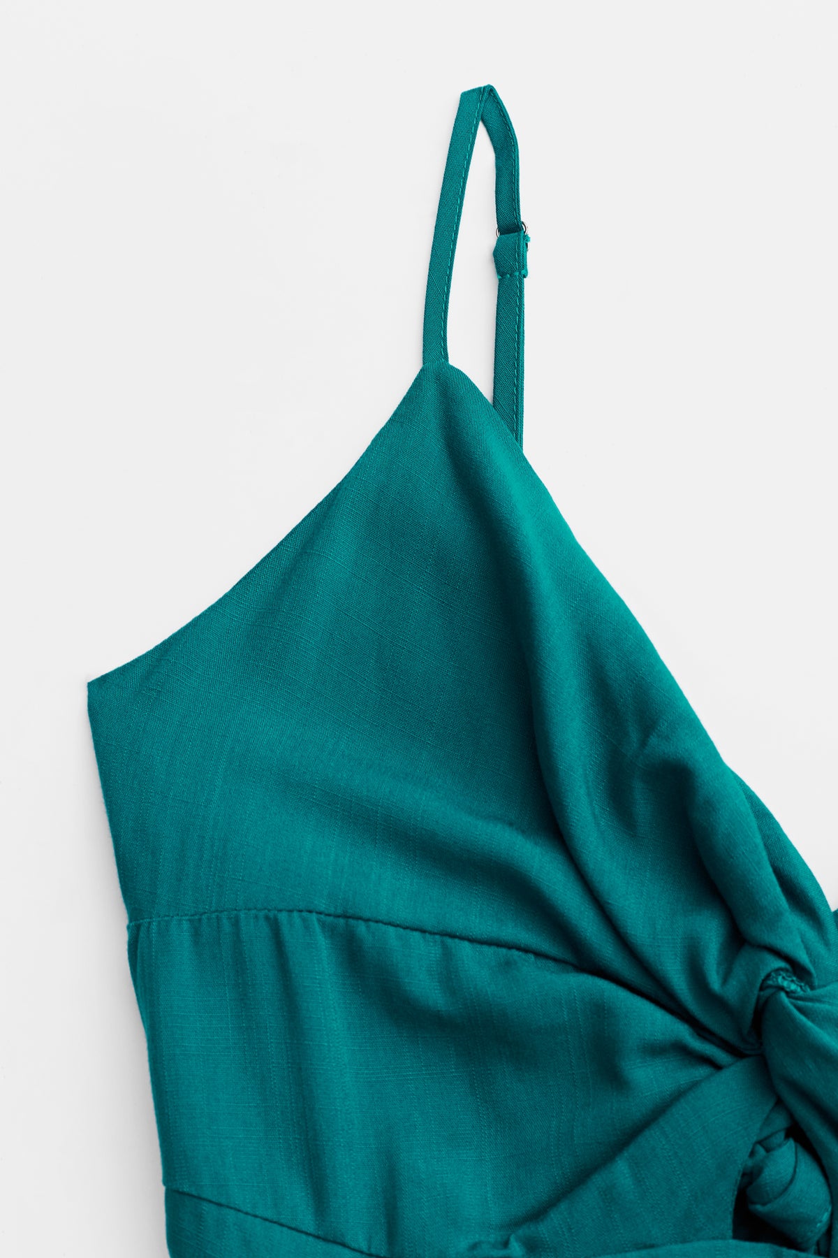 Aqua Front Twist & Keyhole Maxi Dress