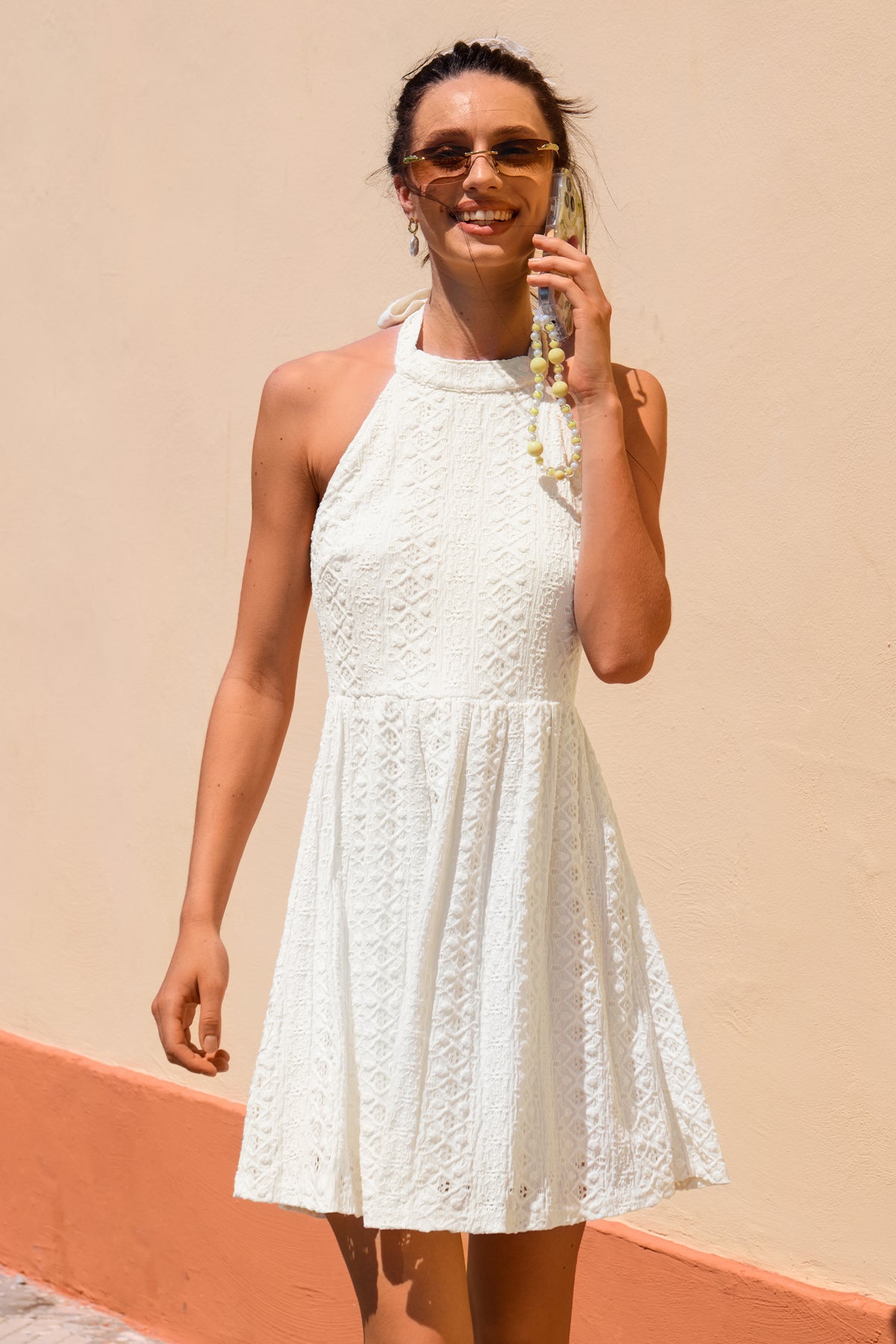 Awestruck Beige Mini Dress