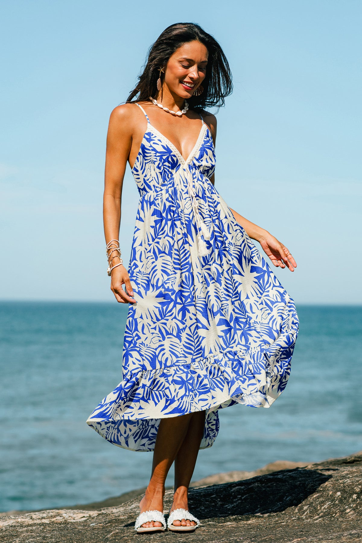 Baja Bound Tropical Midi Dress