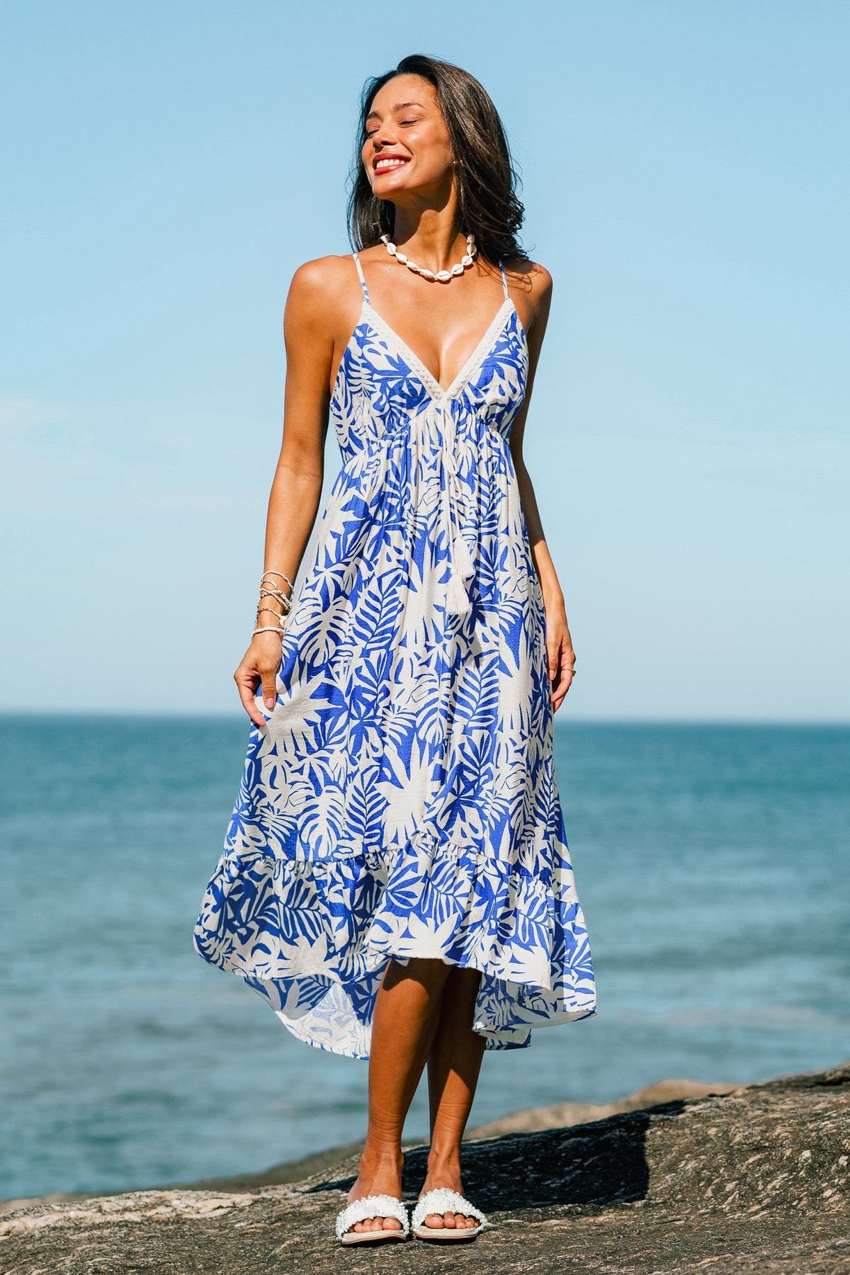Baja Bound Tropical Midi Dress