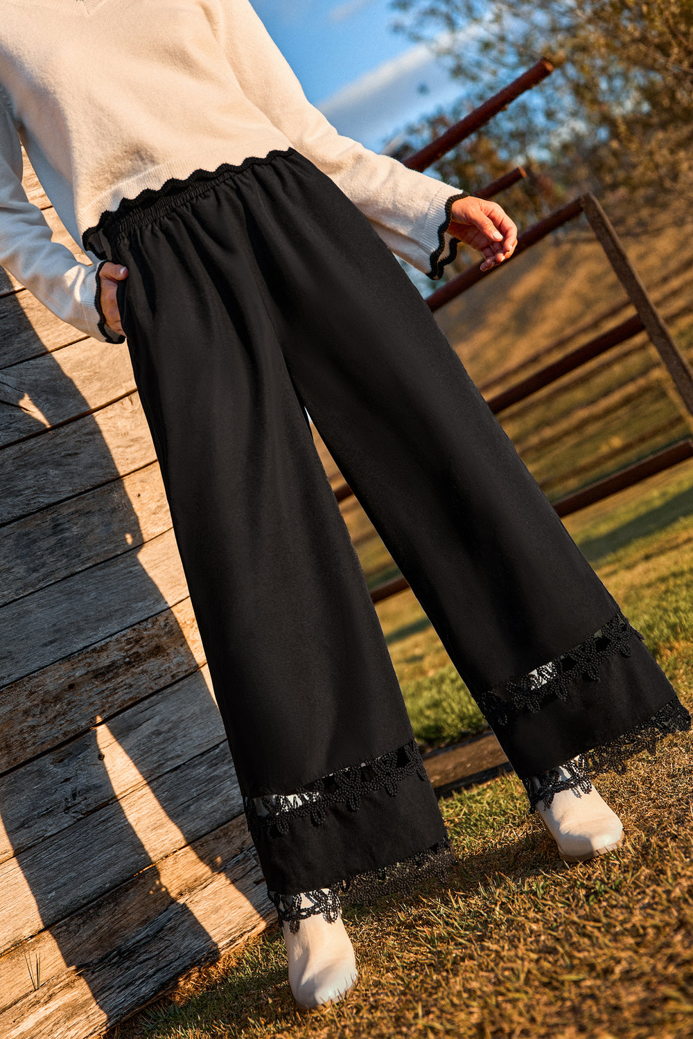 Beach House Black Pants