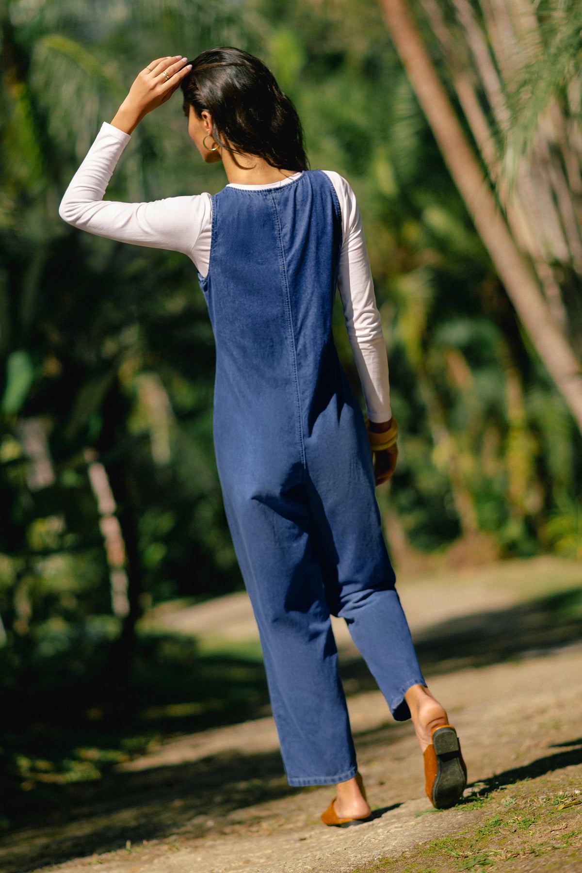 Berry Picking Denim Jumpsuit