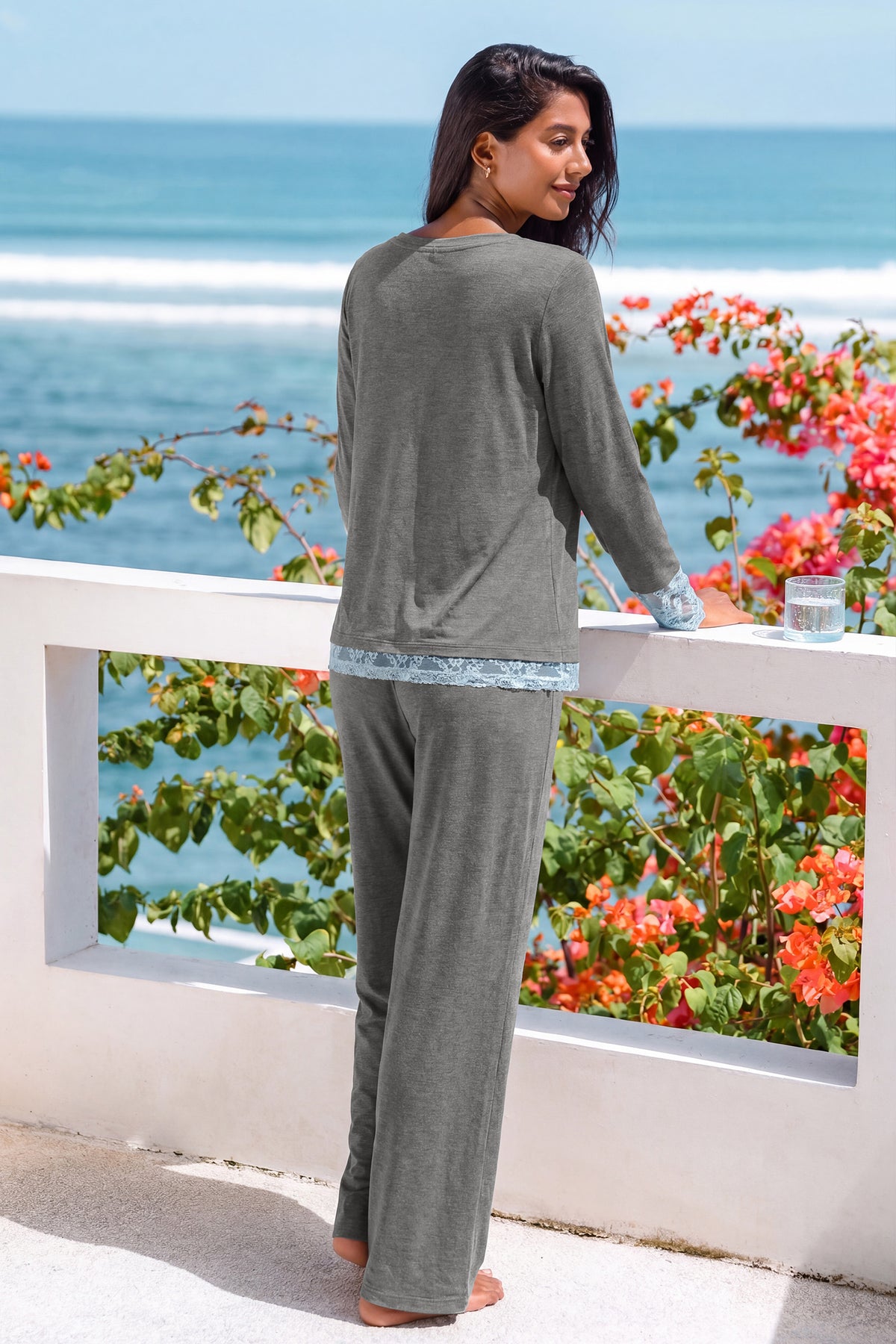Binge Watcher Grey Pajama Set