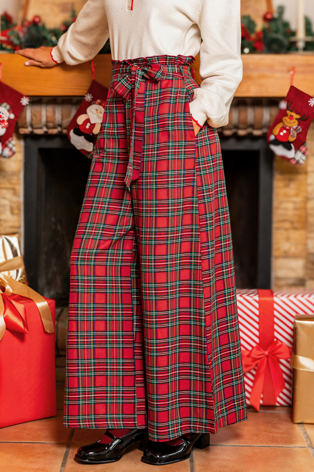 Booked & Busy Plaid Pants