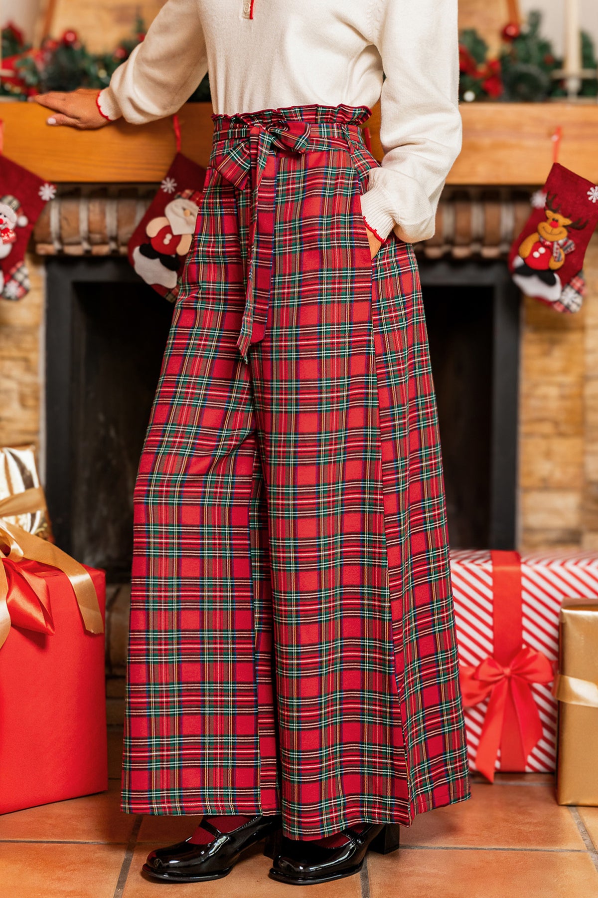 Booked & Busy Plaid Pants