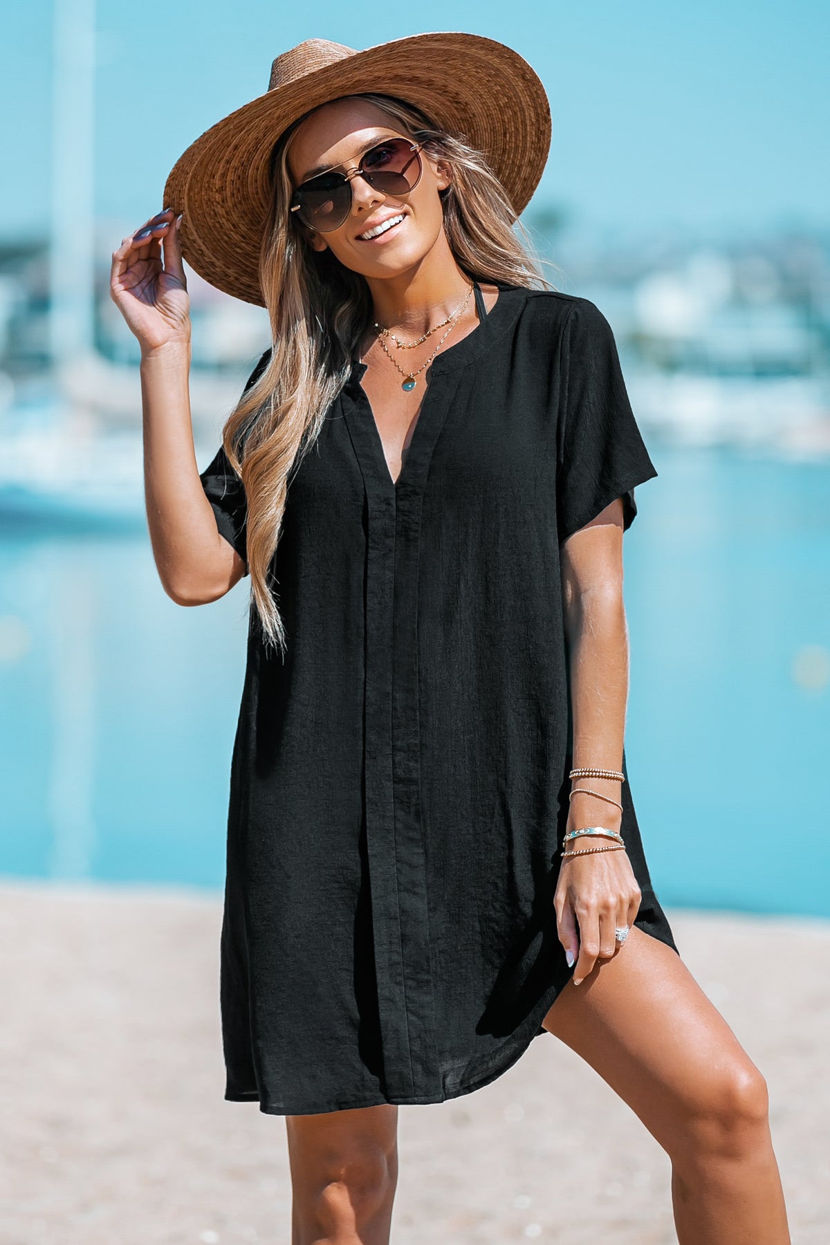 Mini Cover-Up T-Shirt Dress