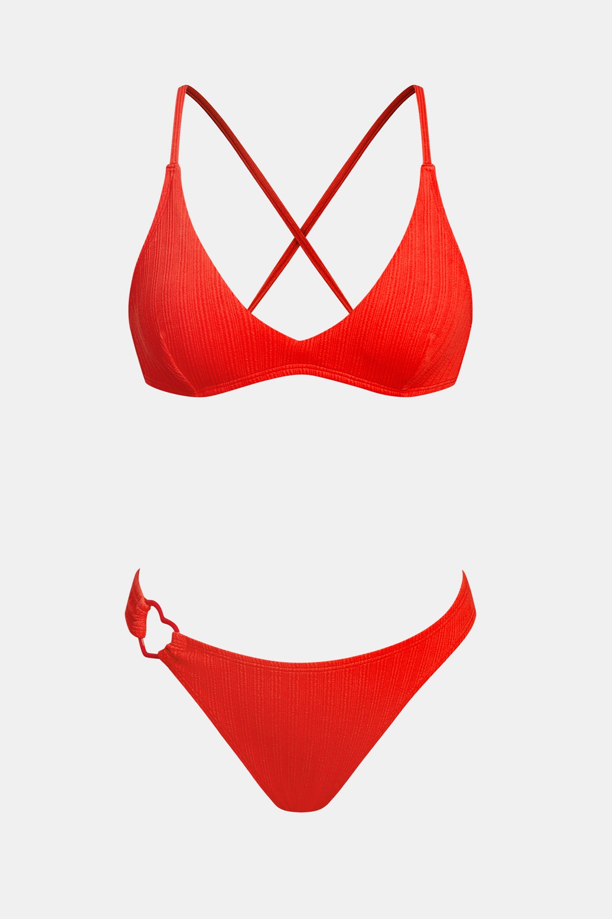Call It a Sign Red Bikini Set