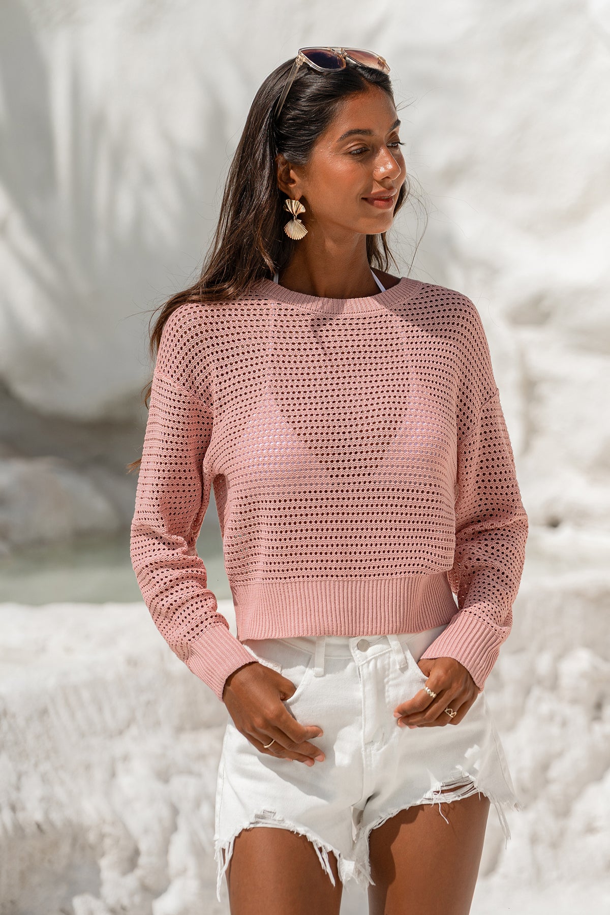 Checked In Pink Top