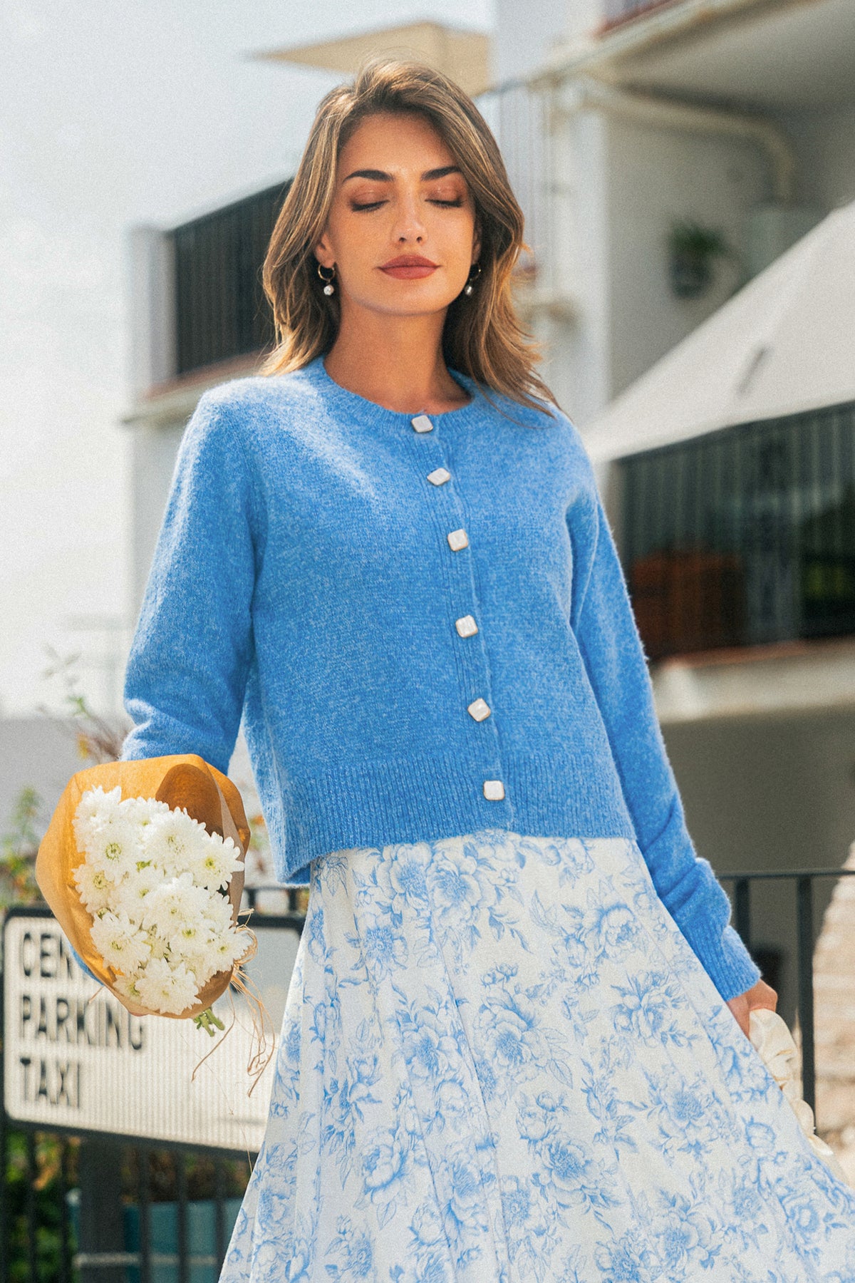 City Rhythm Blue Cardigan