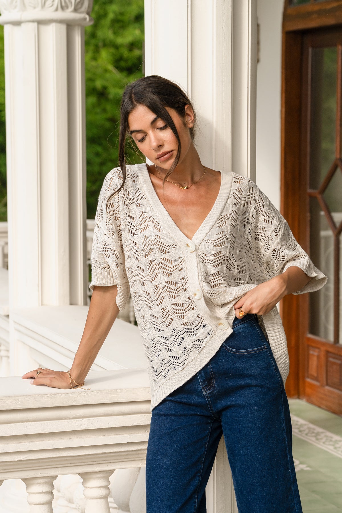Claim to Fame Beige Cardigan