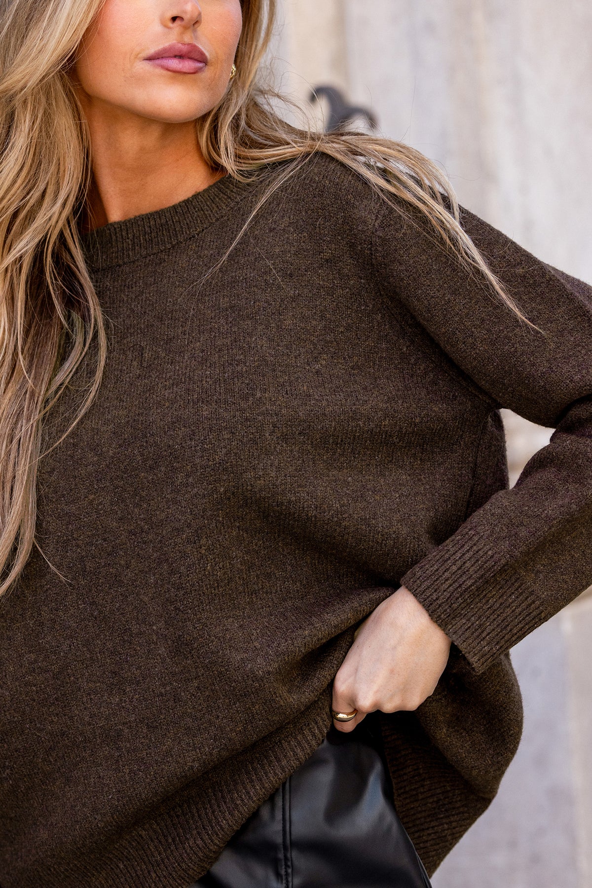 Cocoa Comfort Brown Sweater