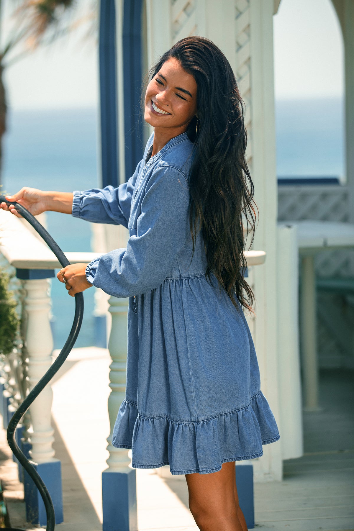 Cool Night Out Denim Mini Dress