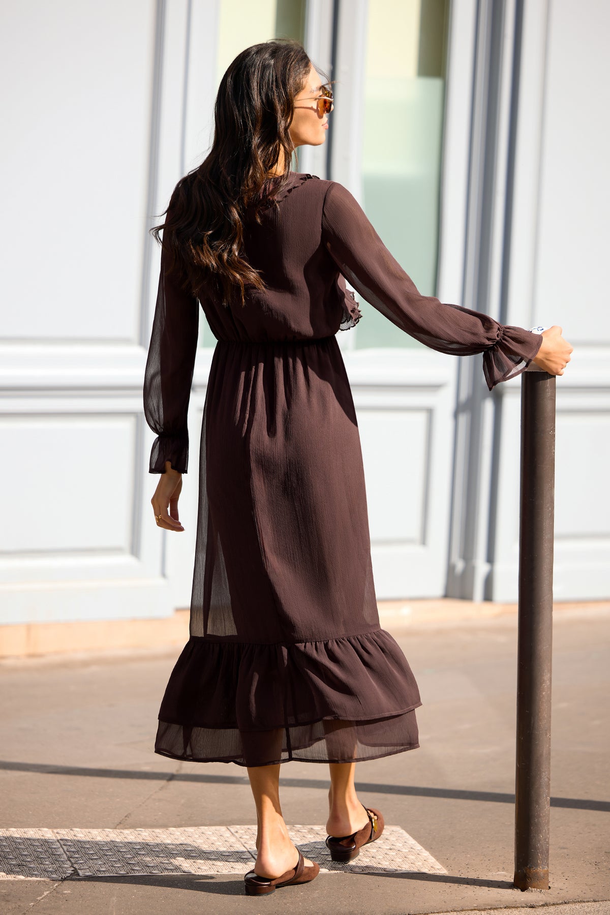 Country Air Brown Maxi Dress