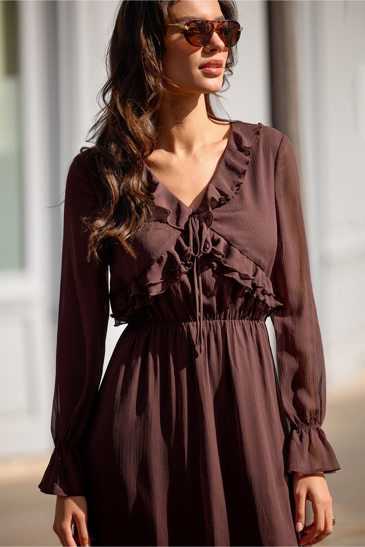 Country Air Brown Maxi Dress