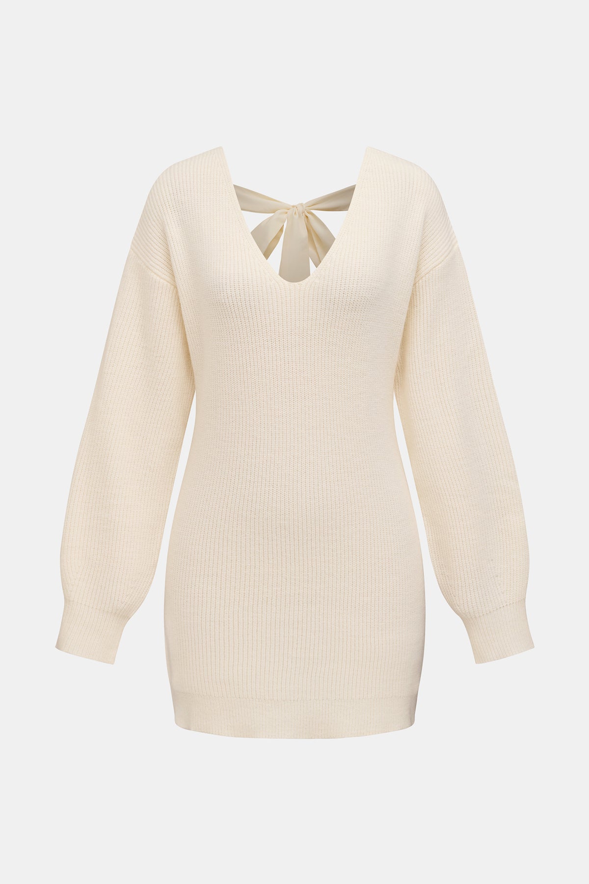 Cozy Darling Beige Mini Sweater Dress