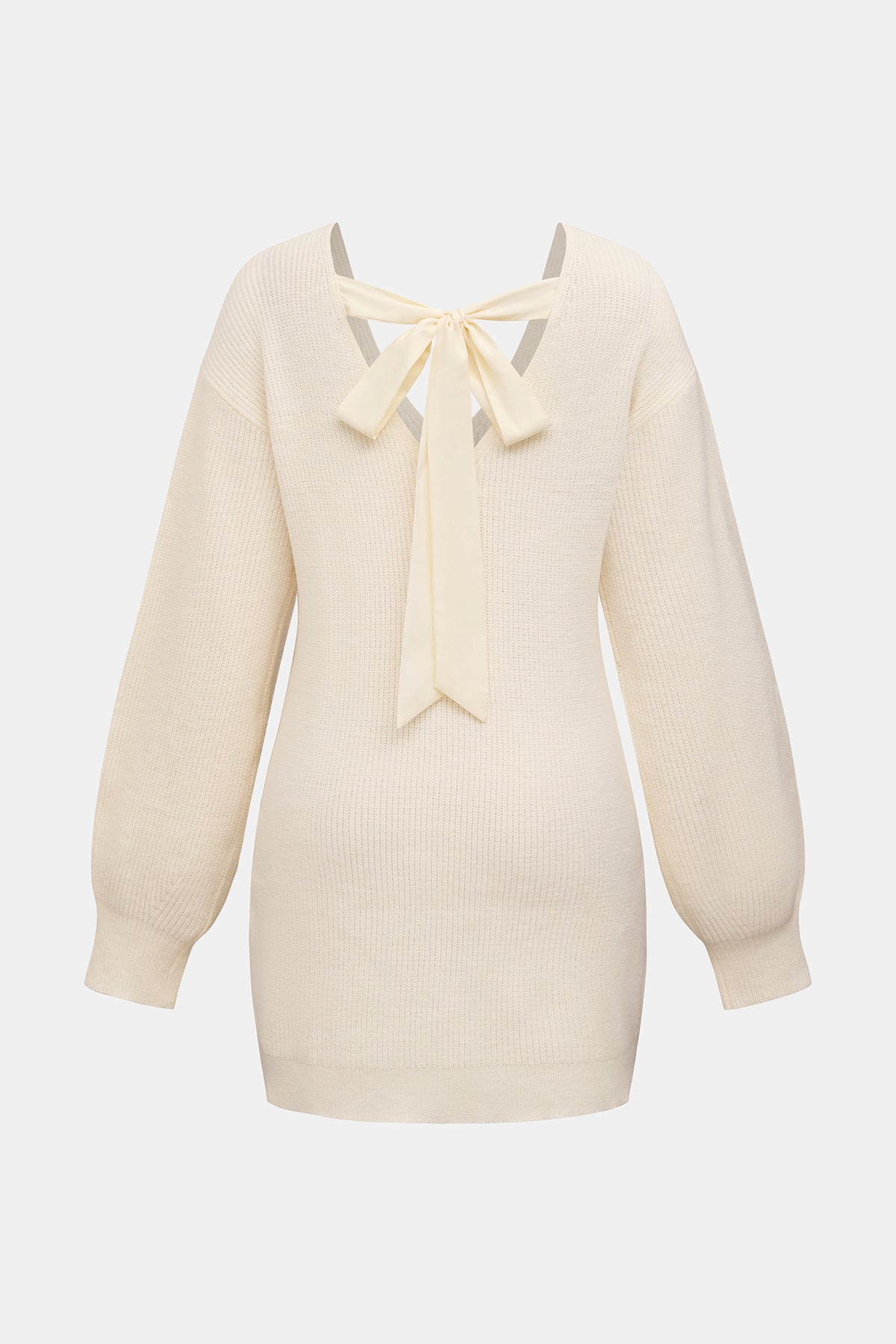 Cozy Darling Beige Mini Sweater Dress