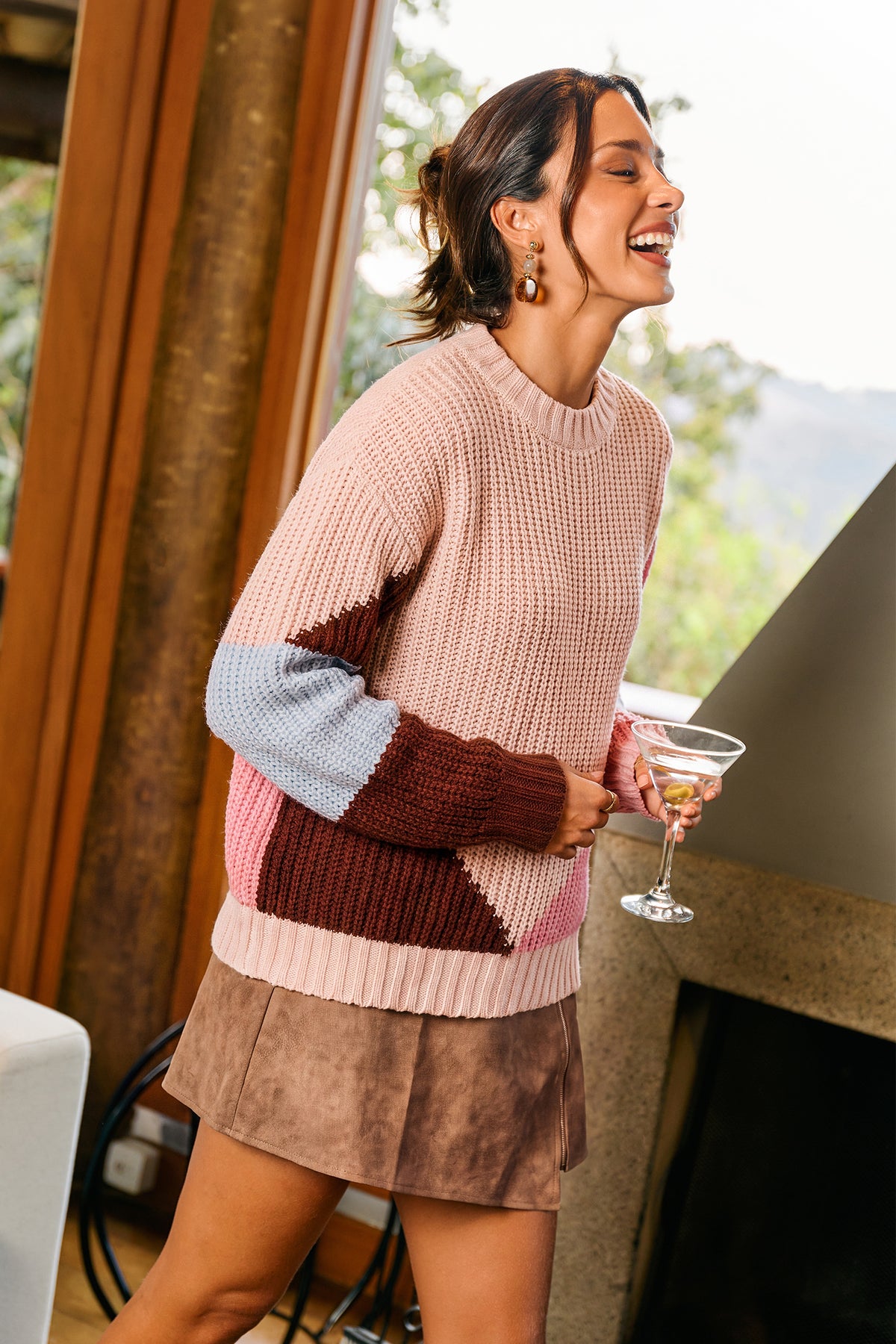 Creative License Colorblock Sweater