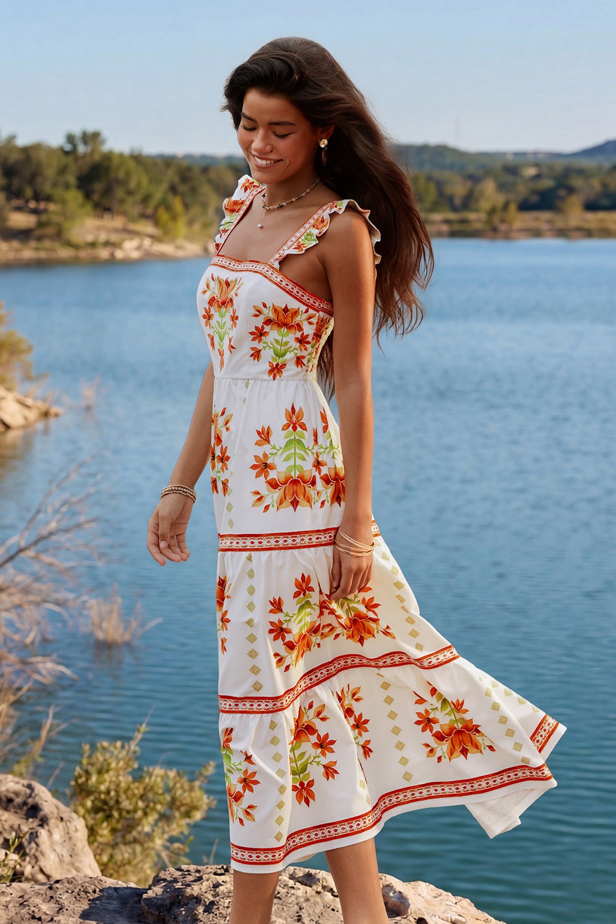 Cruising All Day Floral Maxi Dress