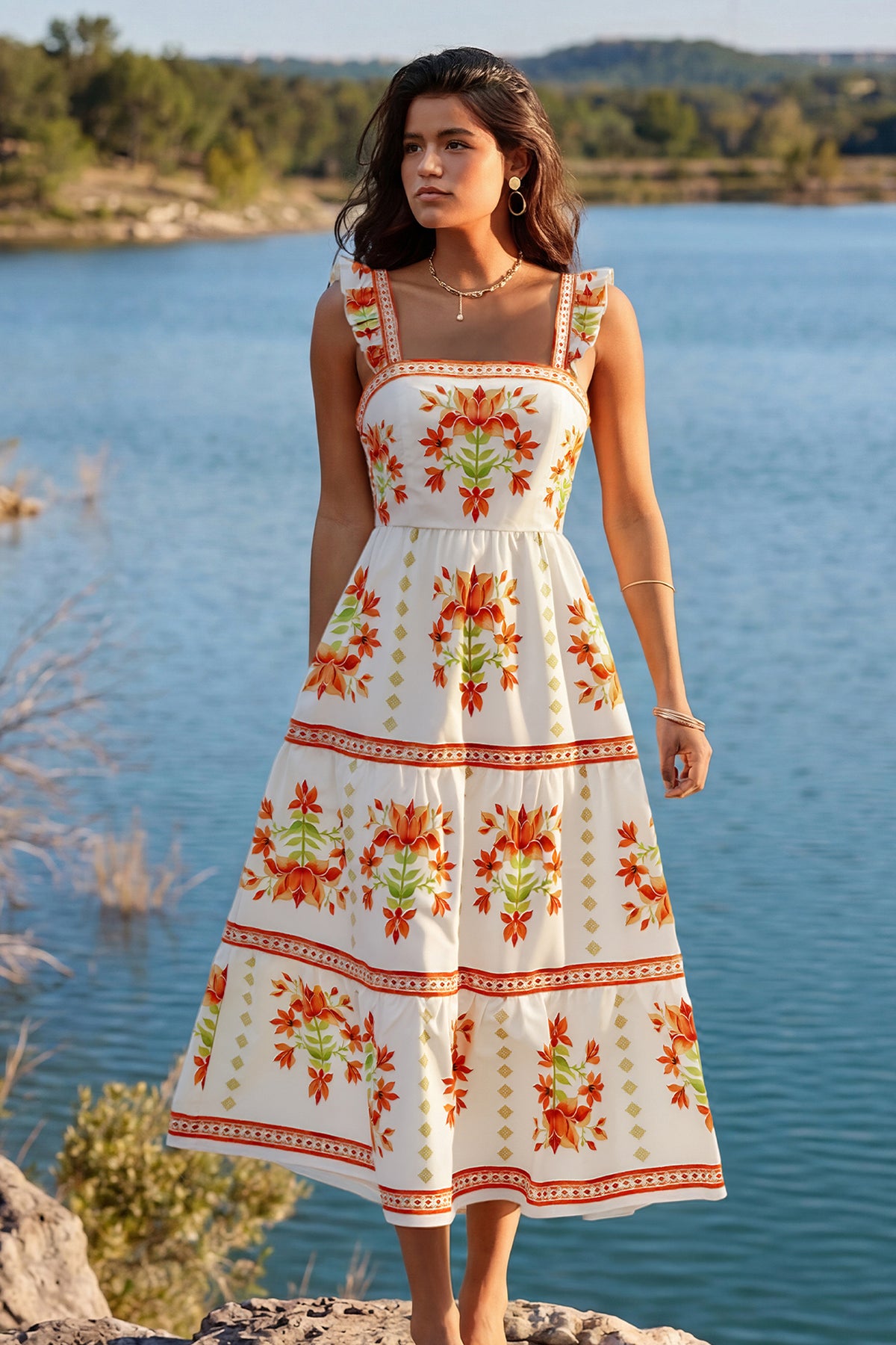 Cruising All Day Floral Maxi Dress