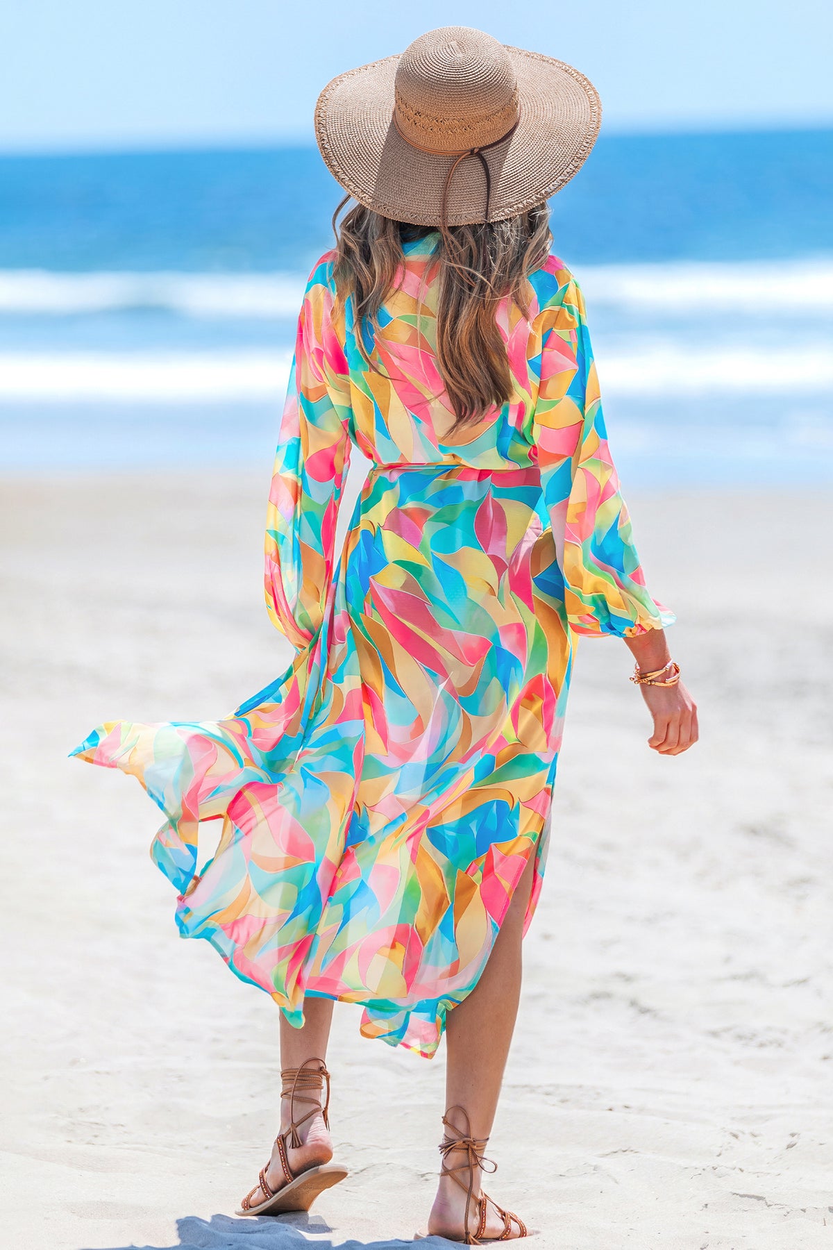 Cultured Abstract Cover-Up Kimono