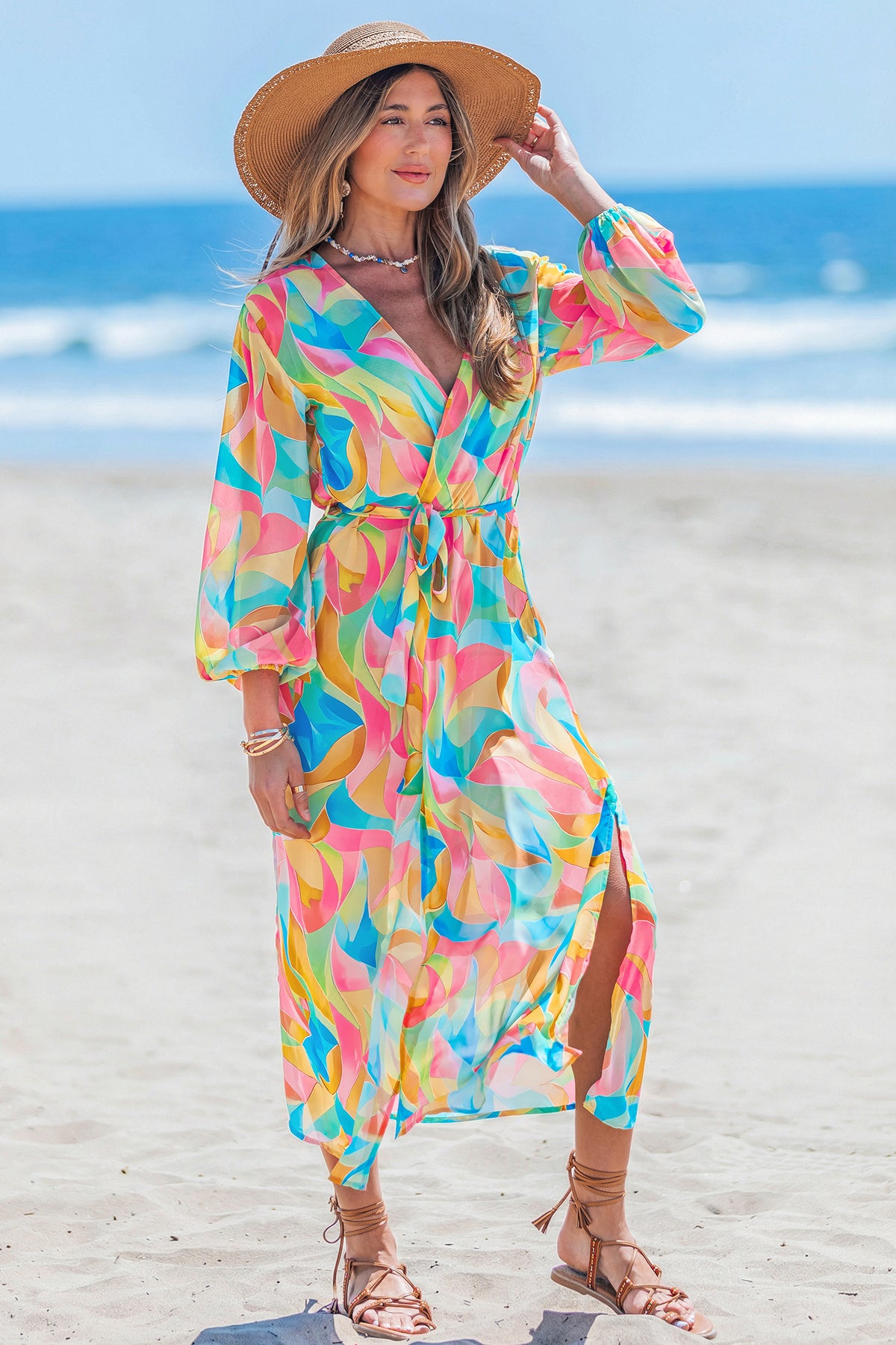 Cultured Abstract Cover-Up Kimono