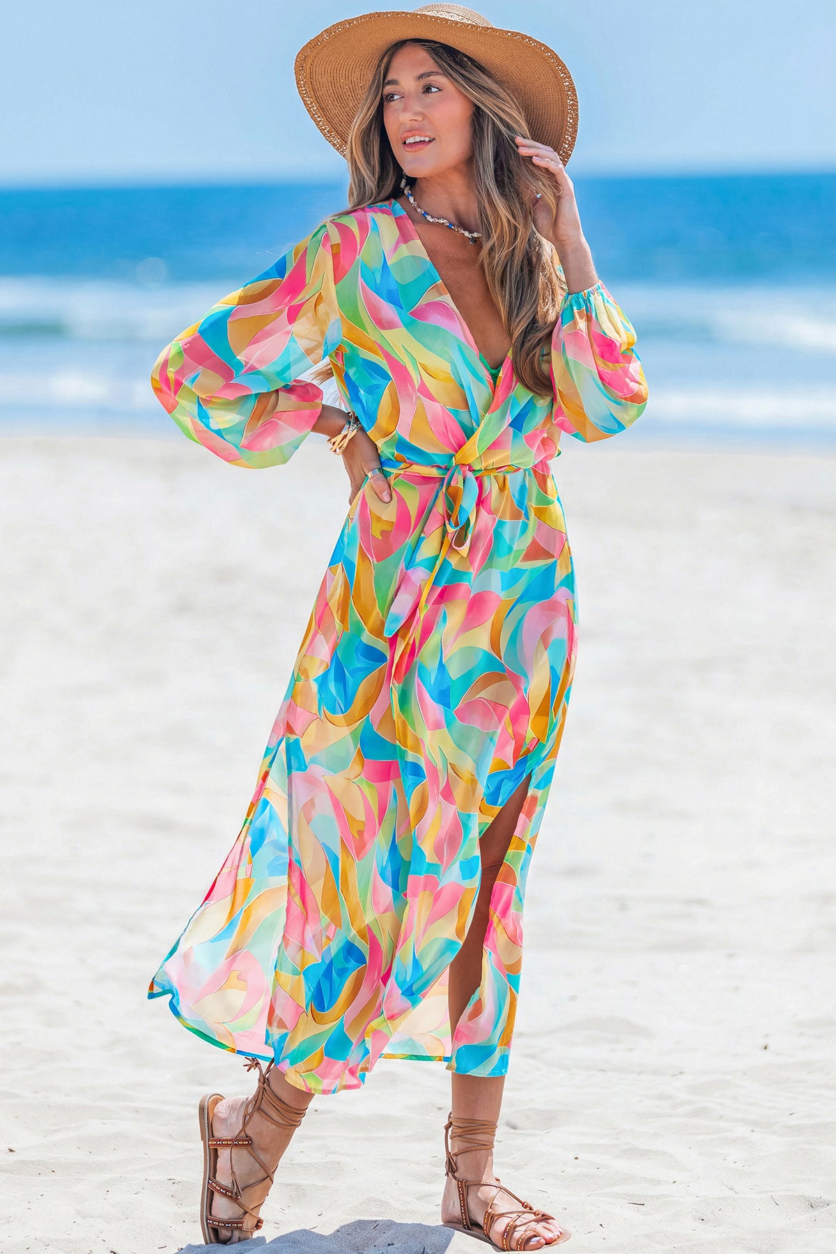 Cultured Abstract Cover-Up Kimono