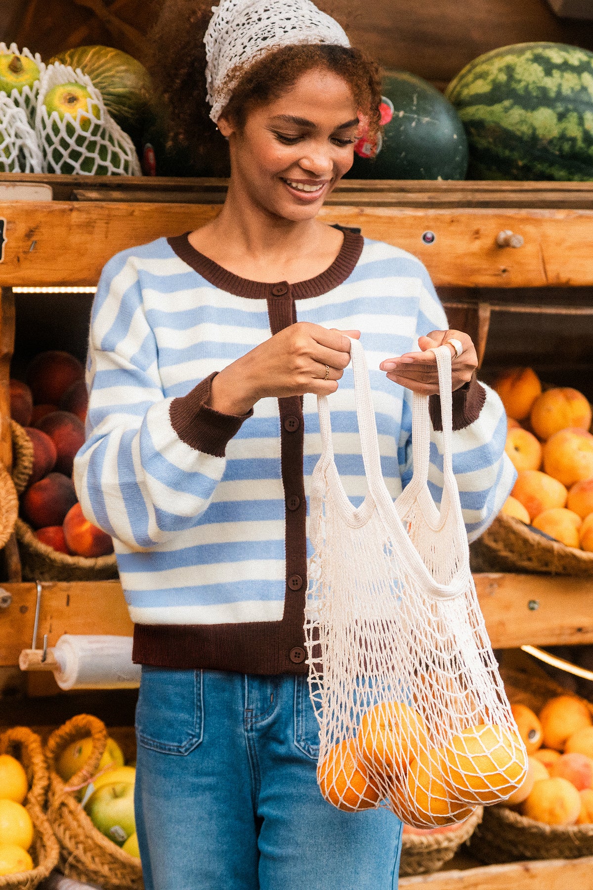 Down Time Striped Cardigan