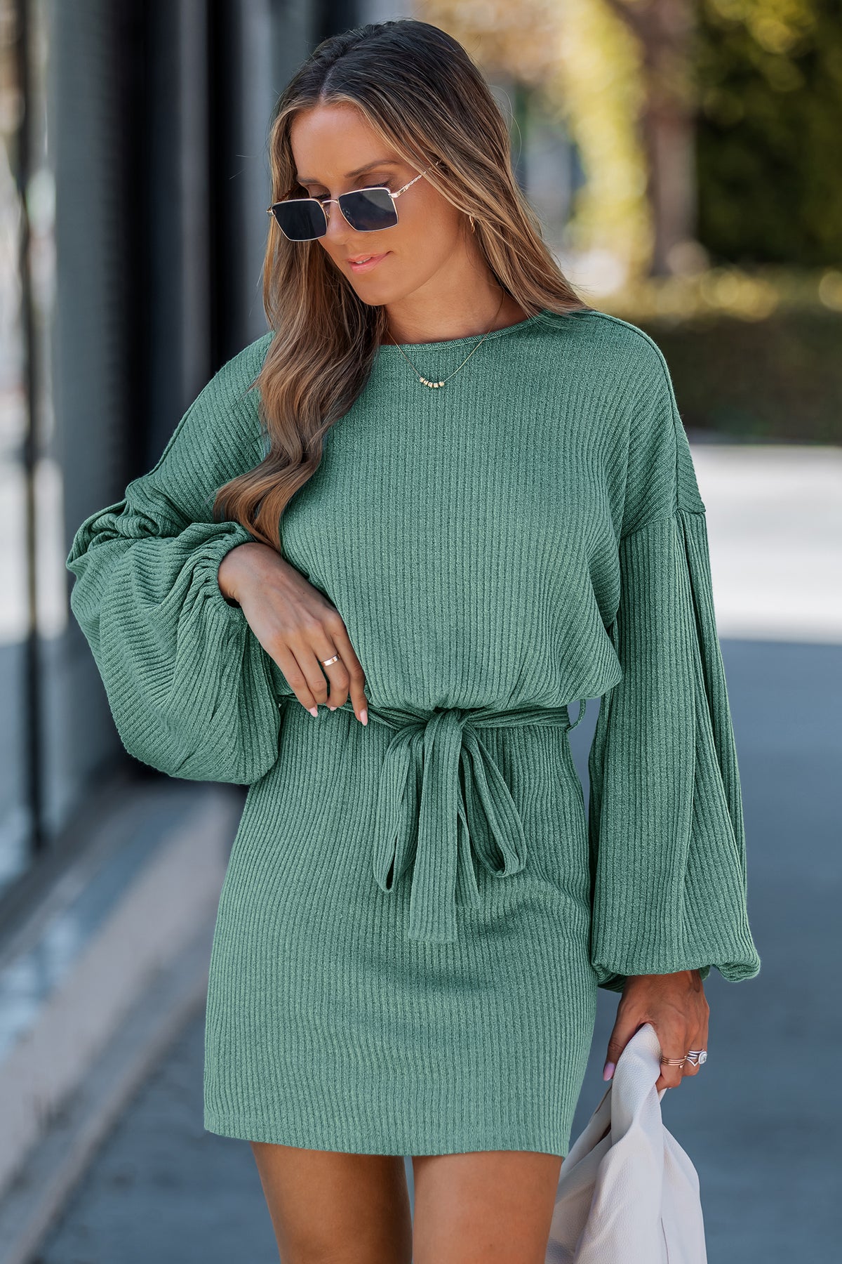 Eat Your Heart Out Green Mini Dress