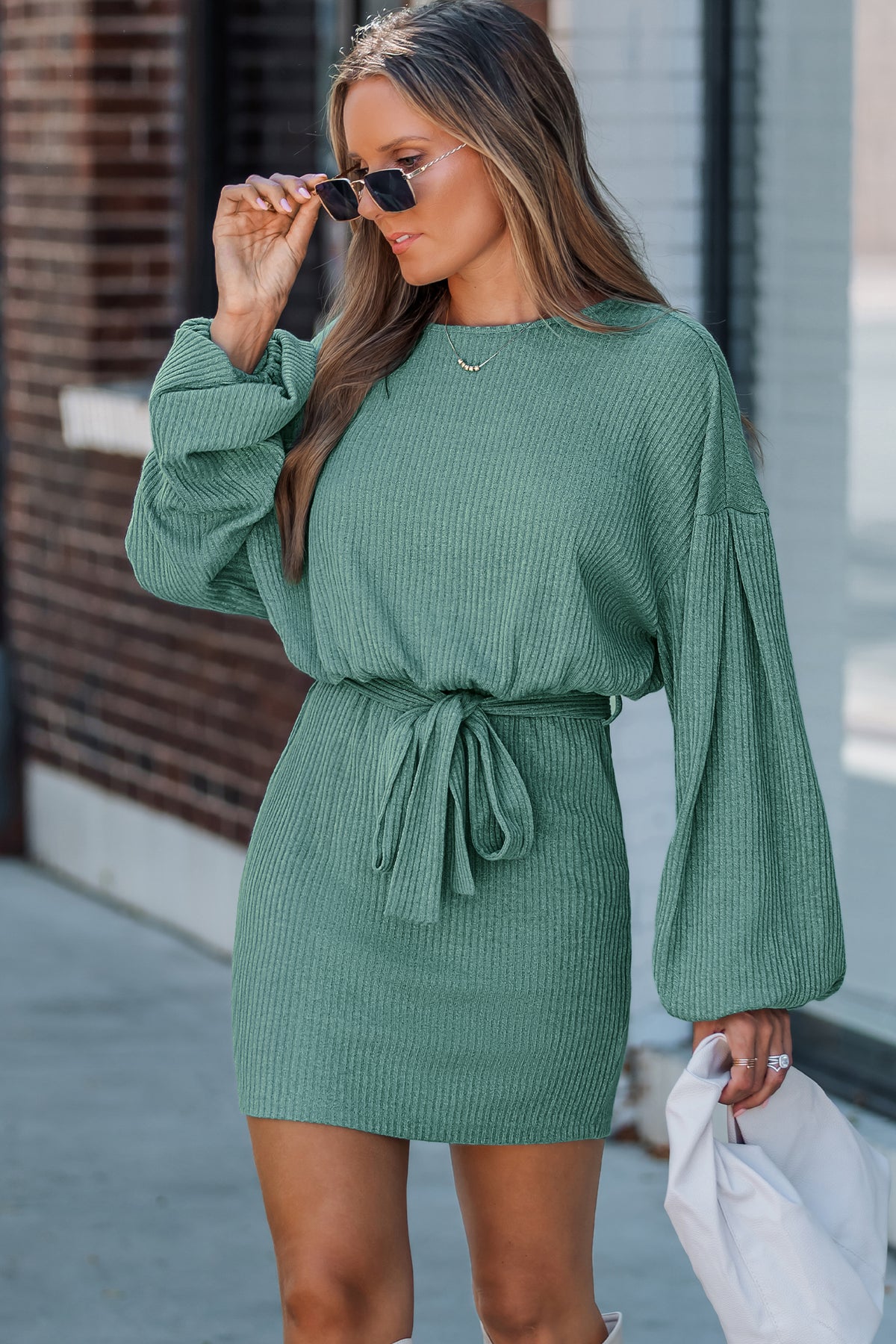 Eat Your Heart Out Green Mini Dress