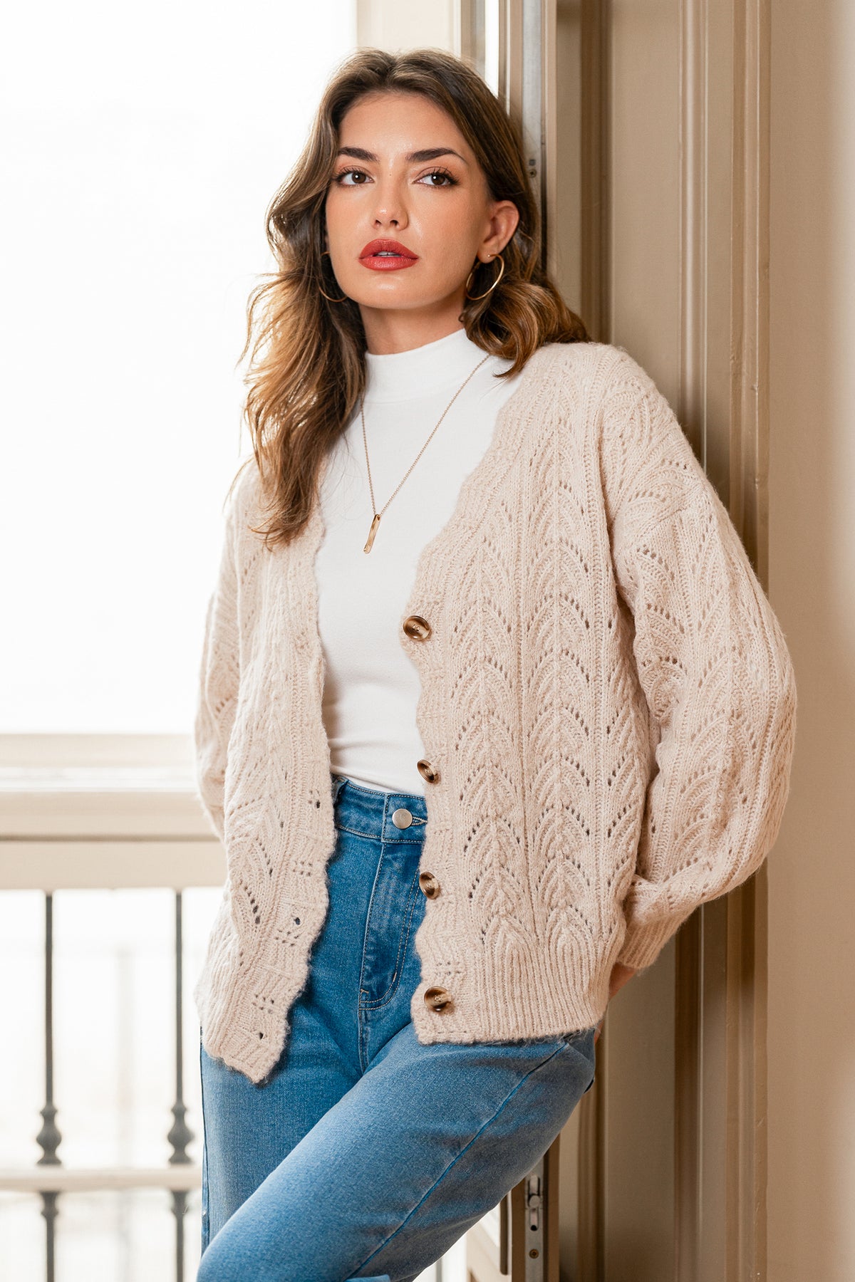 Extra Cozy Beige Cardigan