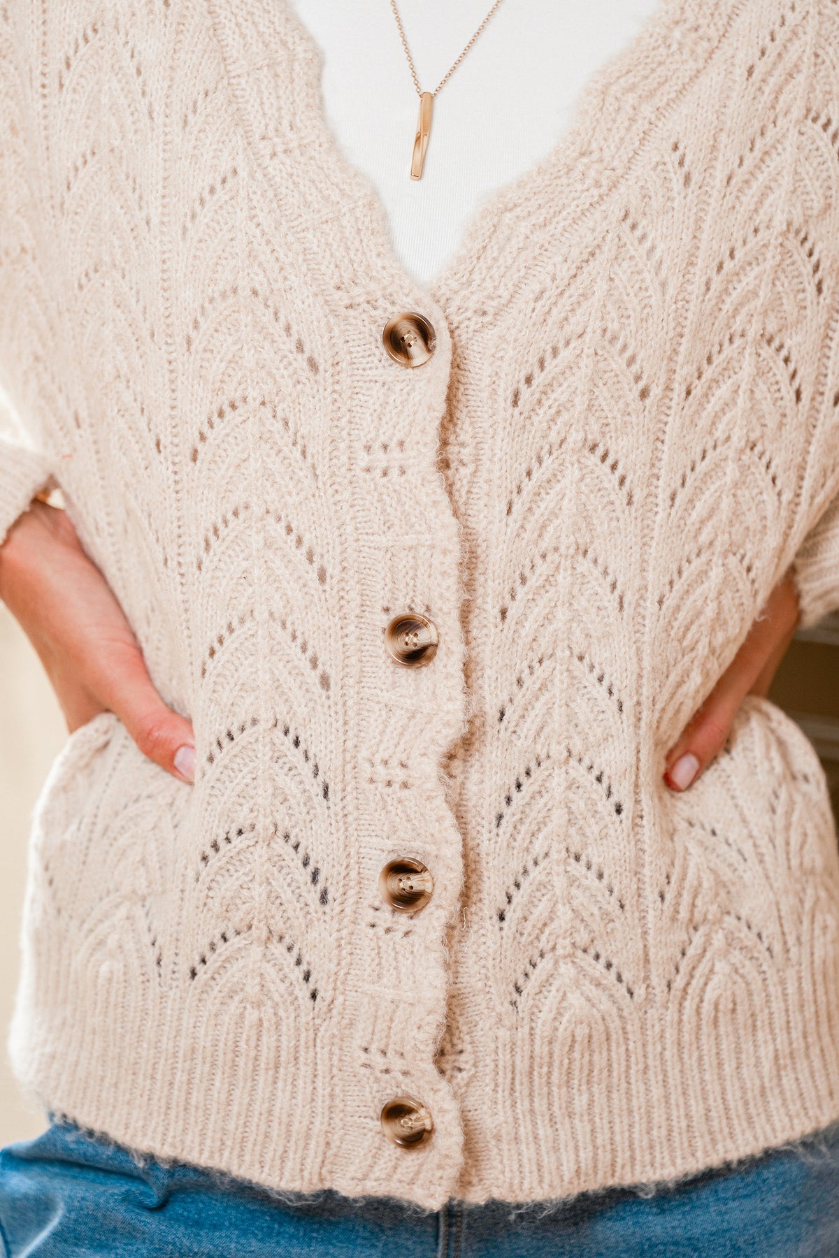 Extra Cozy Beige Cardigan