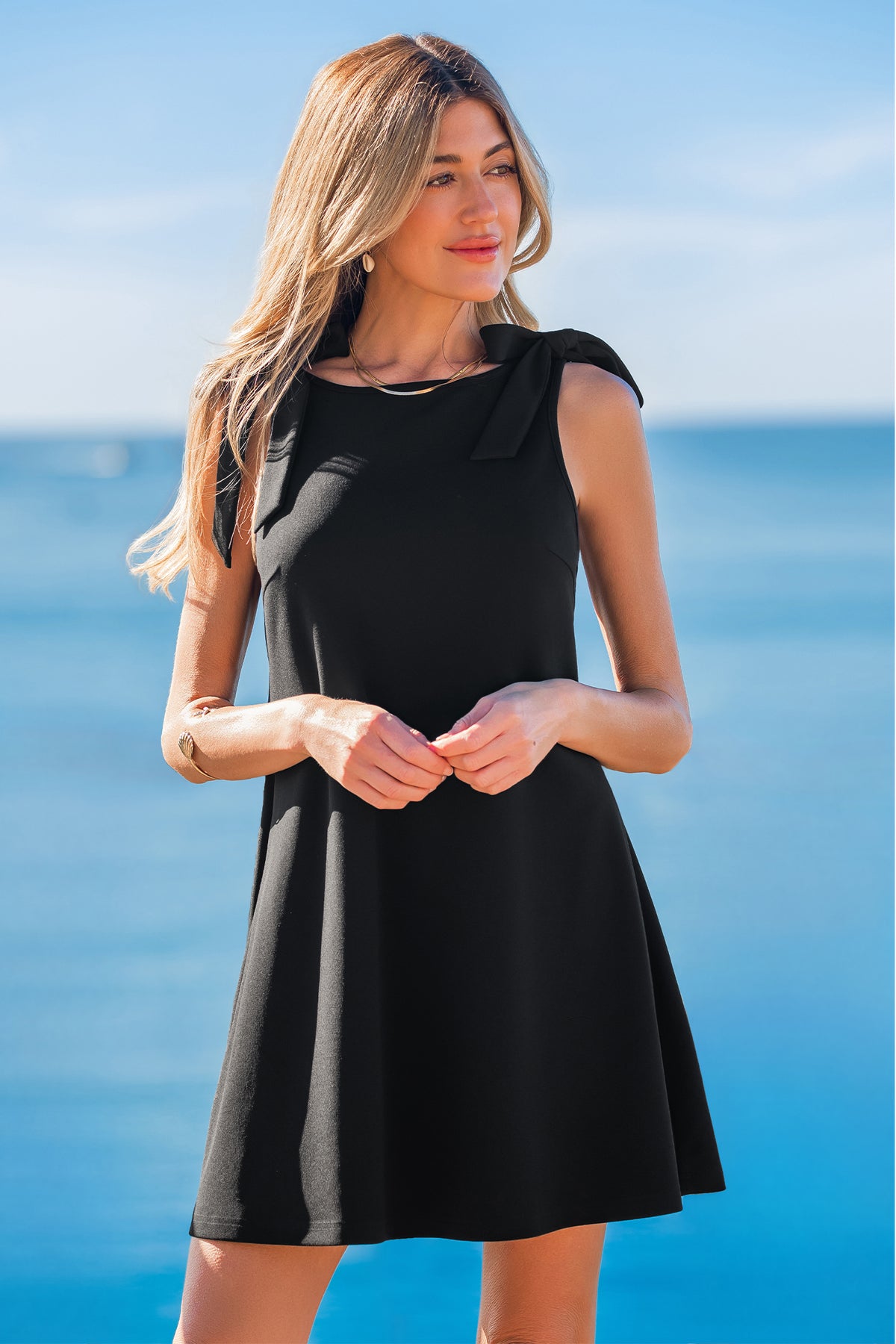 Faint of Heart Black Mini Dress