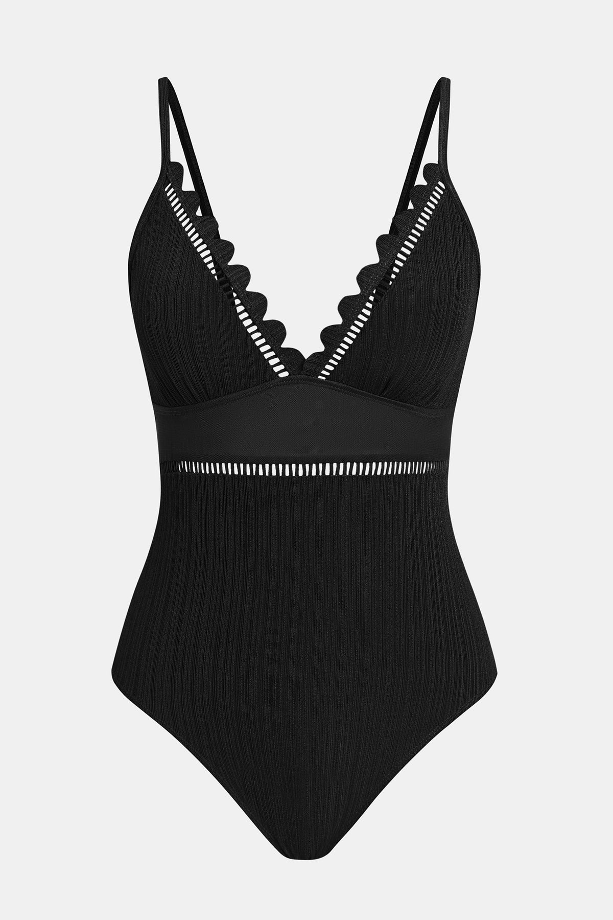 Feel the Rush Black One-Piece Swimsuit