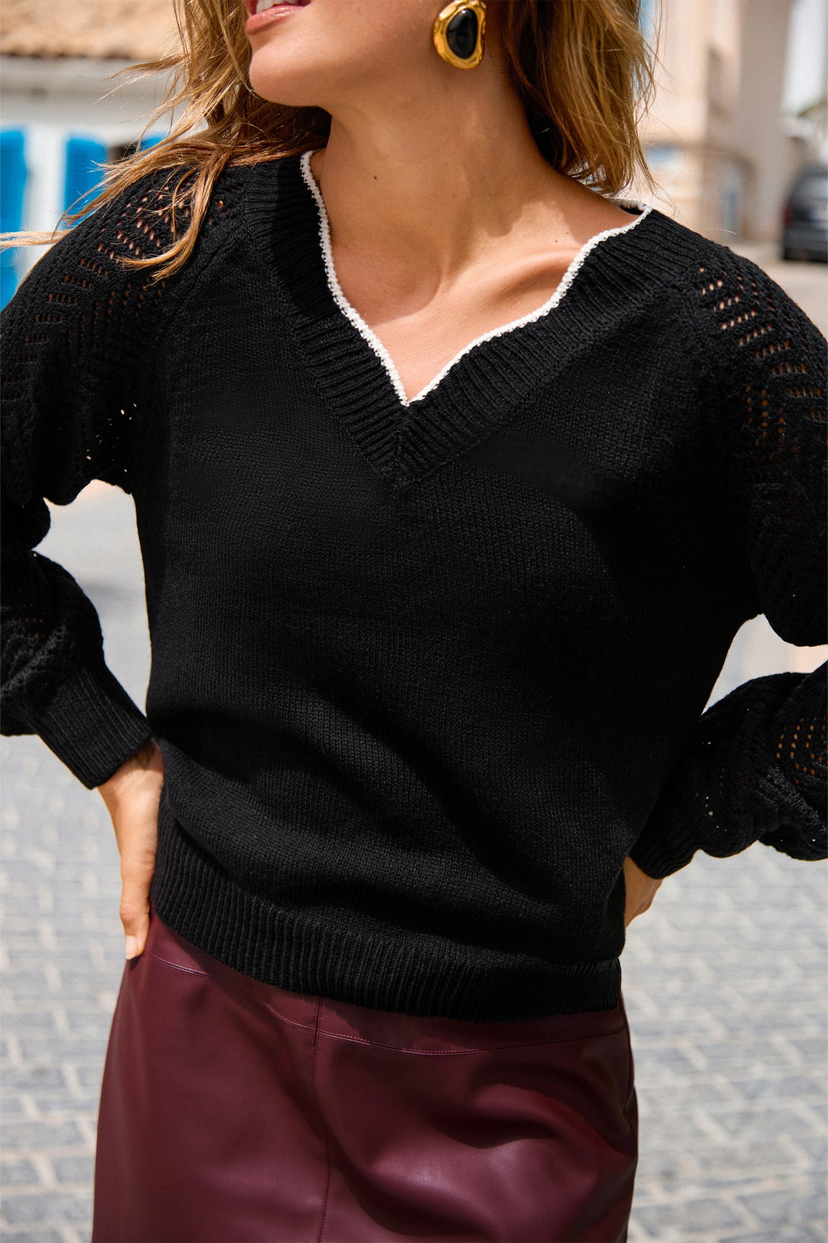 Fireside Favorite Black Sweater
