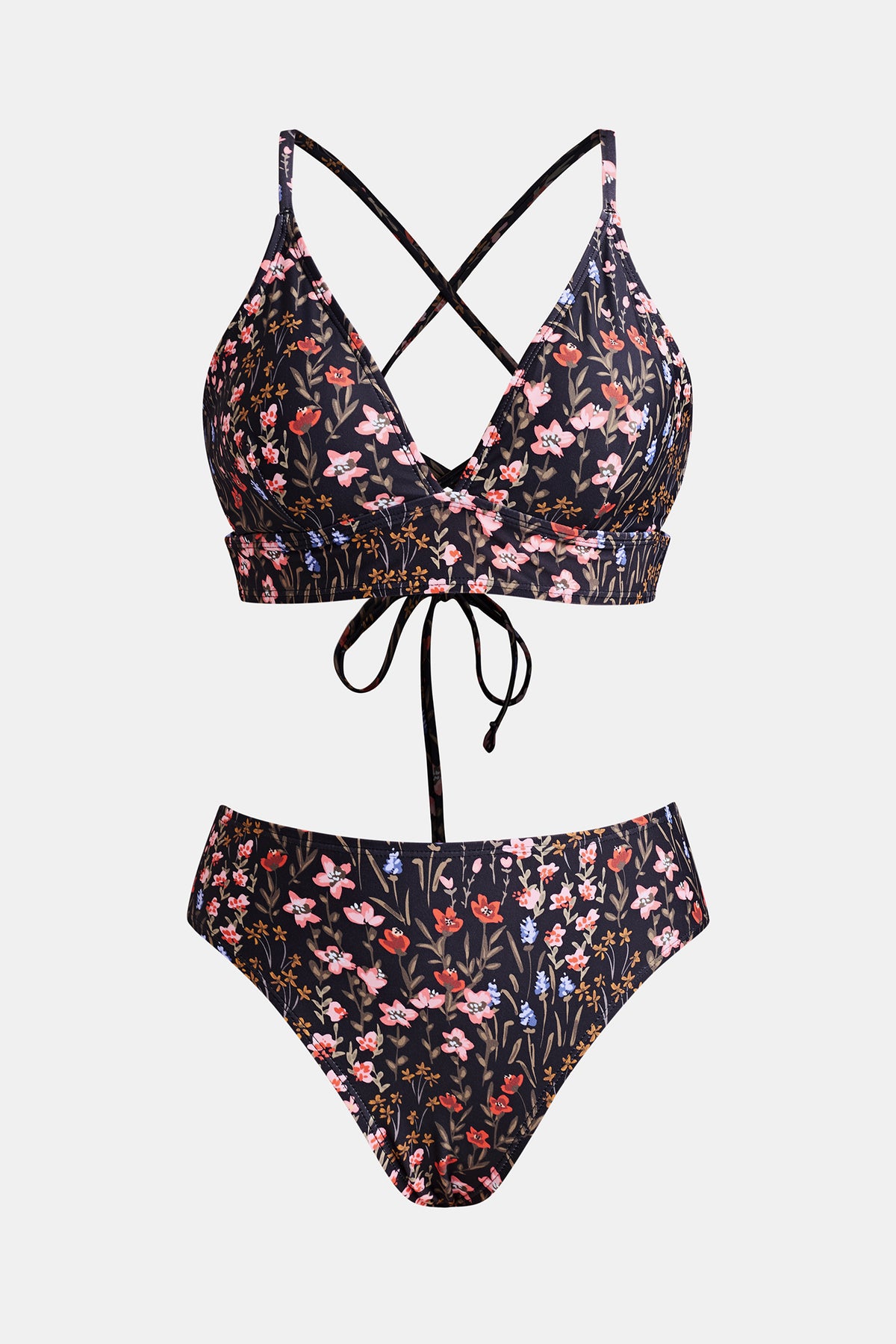 Garden Meadows V-Neck Bralette & Mid Rise Hipster Bikini Set