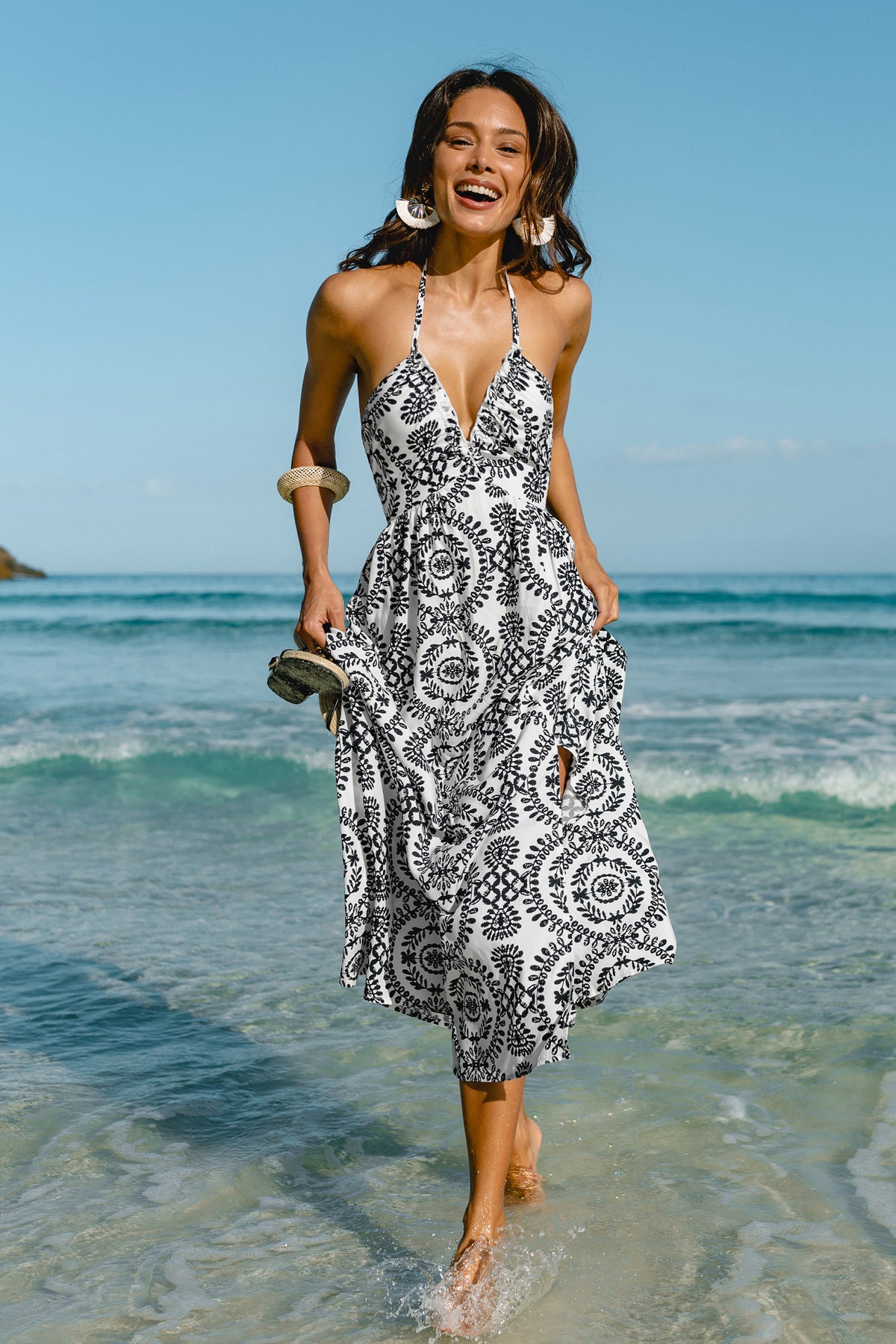 Getaway Energy Ornate Midi Dress