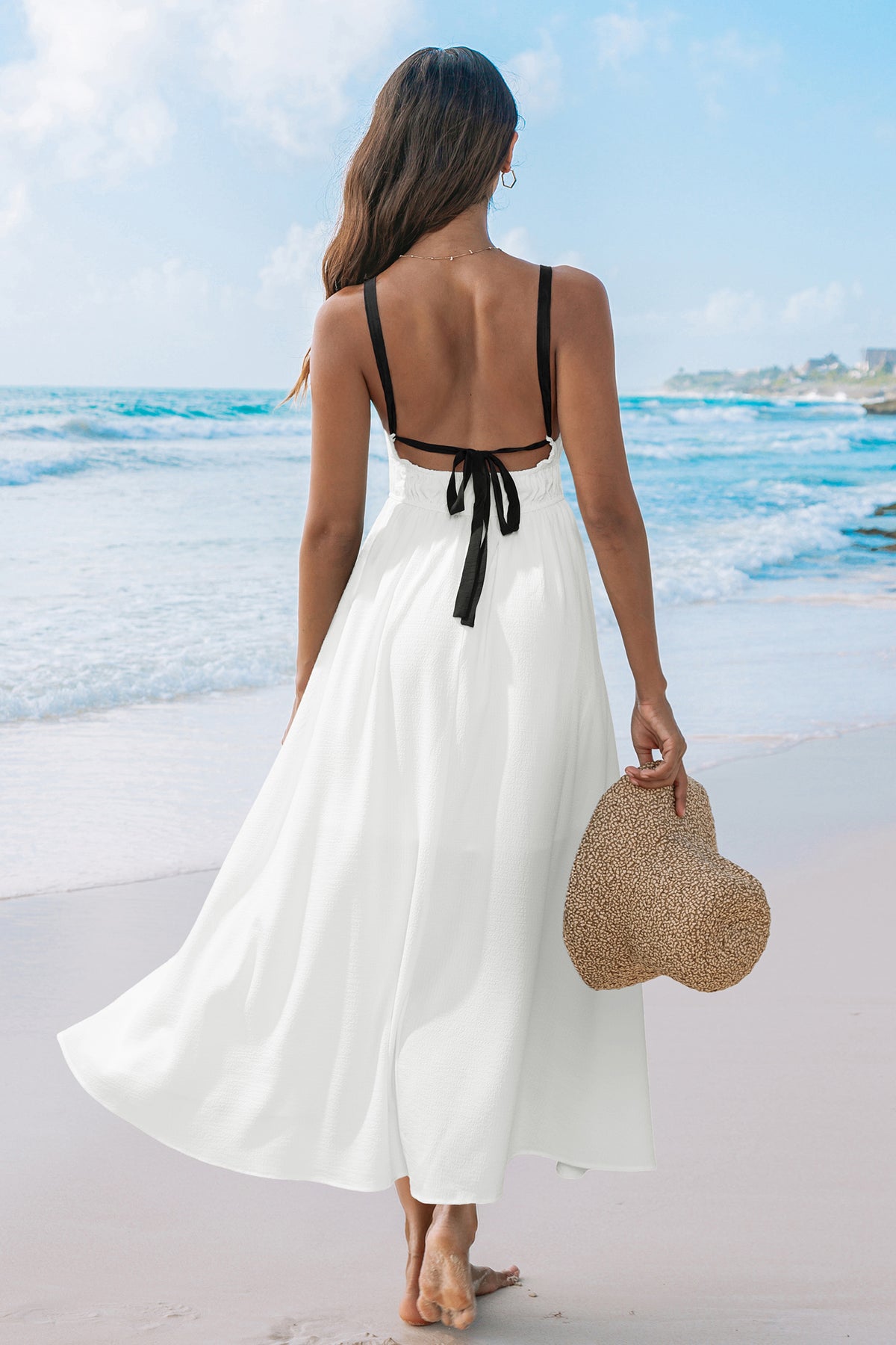Glow Figure White Maxi Dress